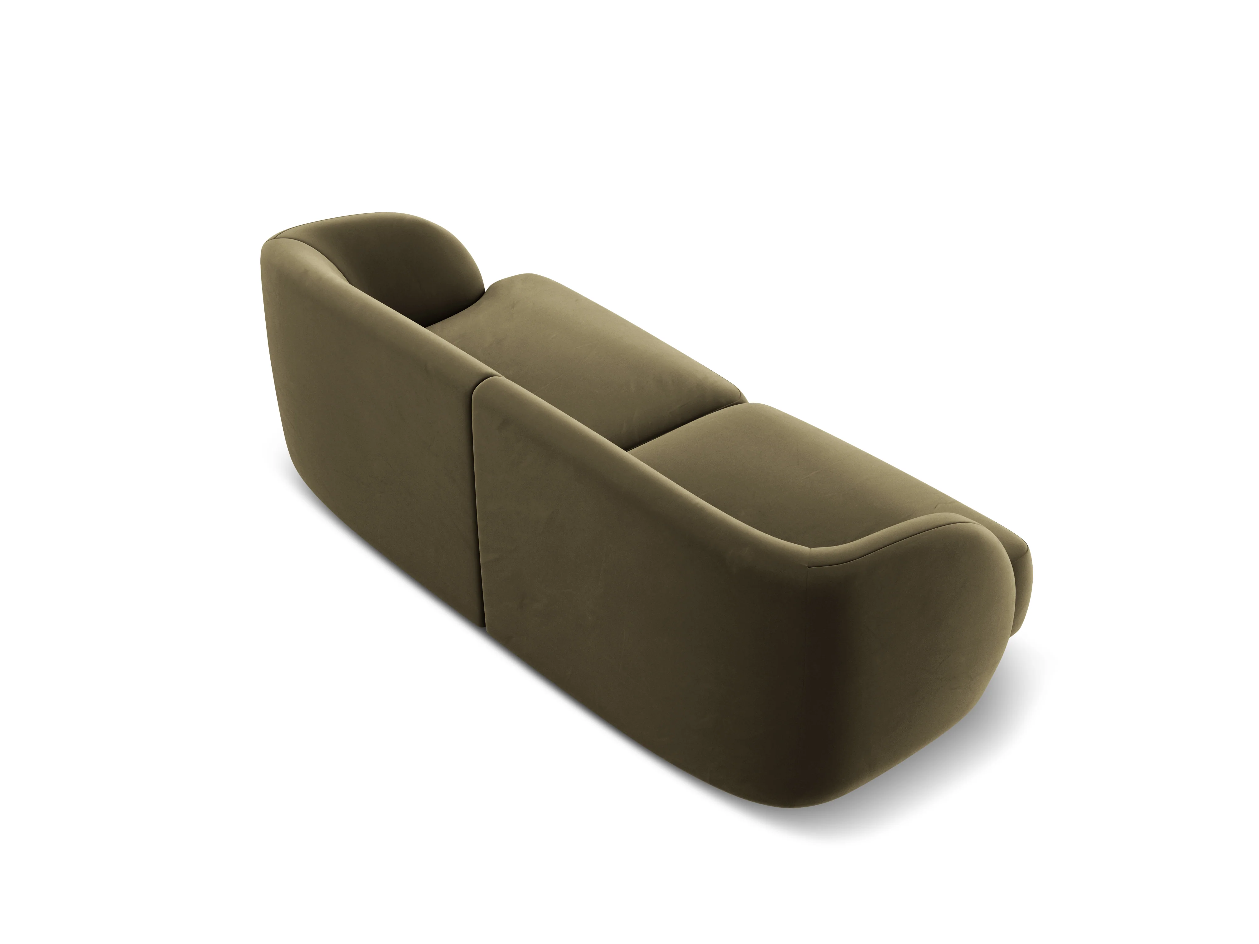 Sofa aksamitna 2-osobowa MILEY zielony - Image 4