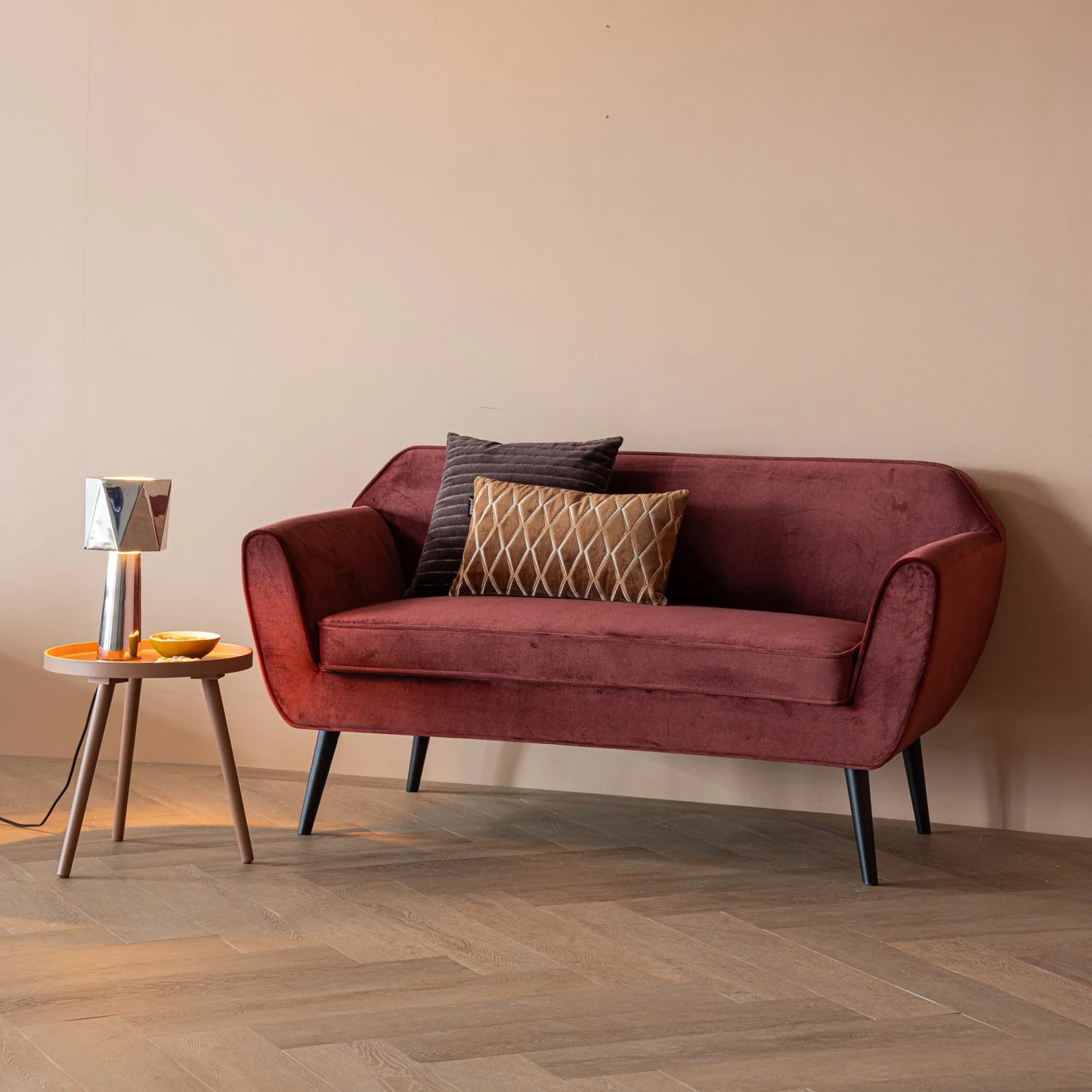 Sofa aksamitna 2-osobowa ROCCO morski - Image 2
