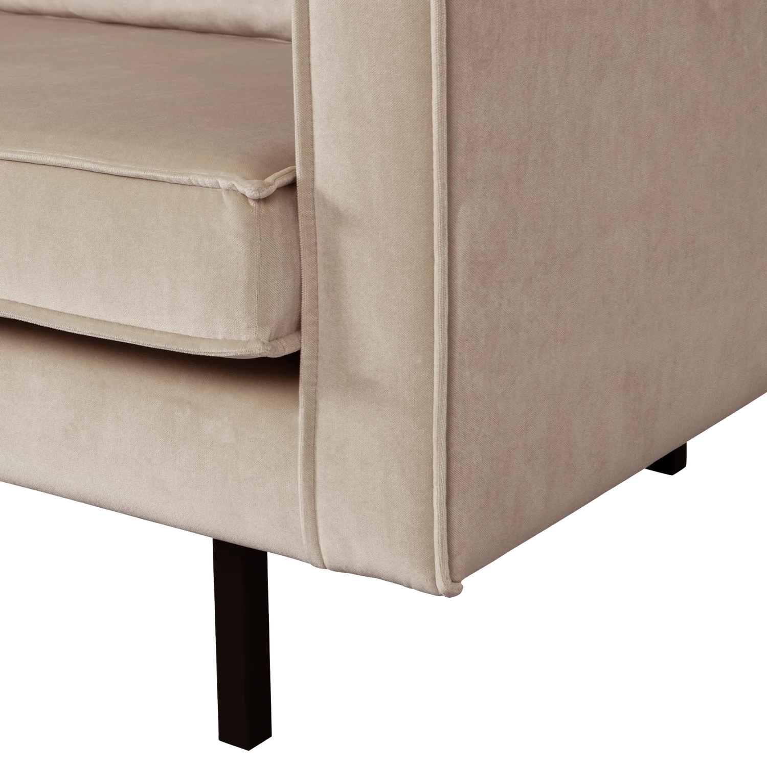 Sofa aksamitna 2-osobowa RODEO khaki - Image 2