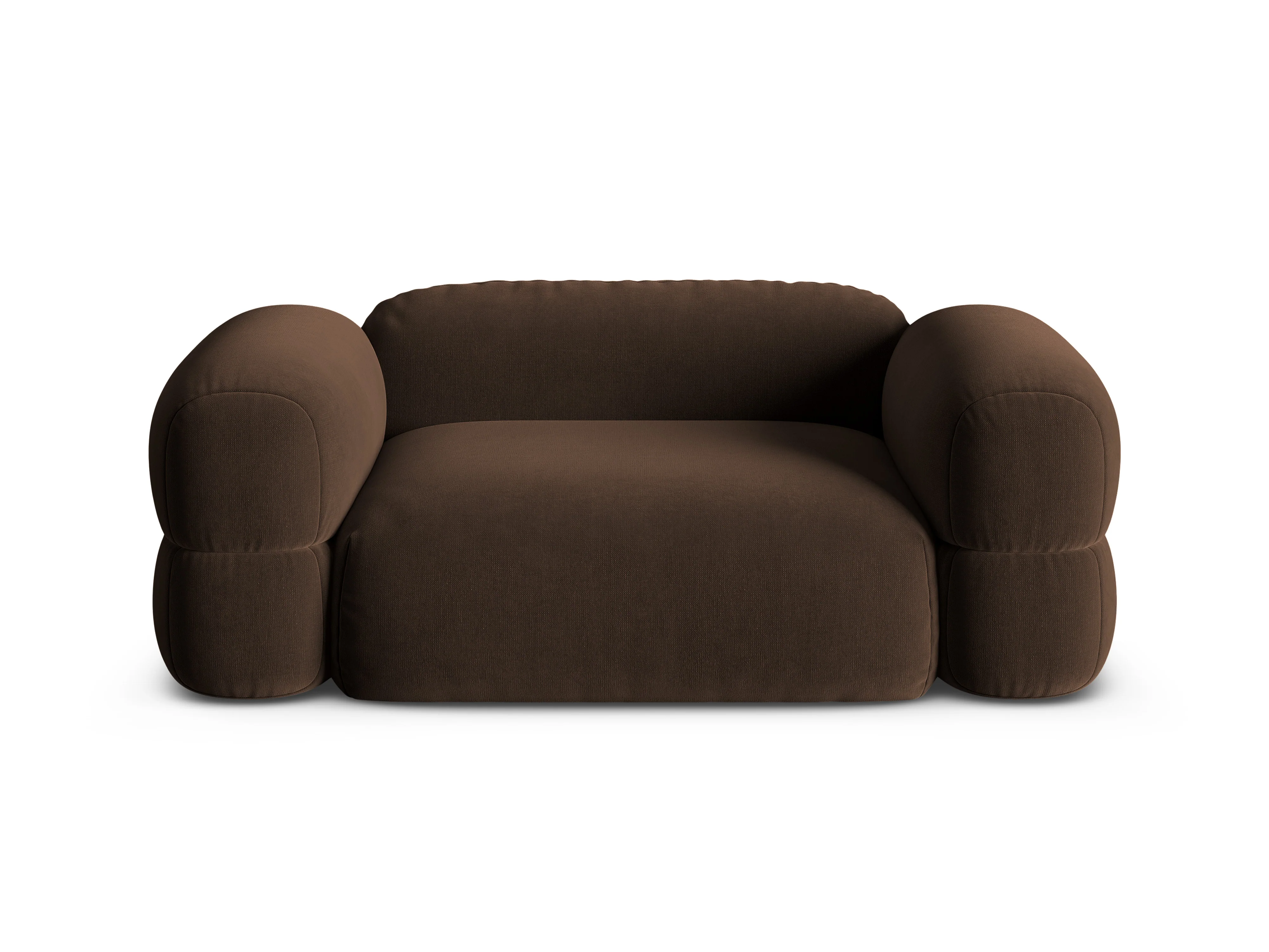 Sofa aksamitna 2-osobowa ROGER czekoladowy - Image 3