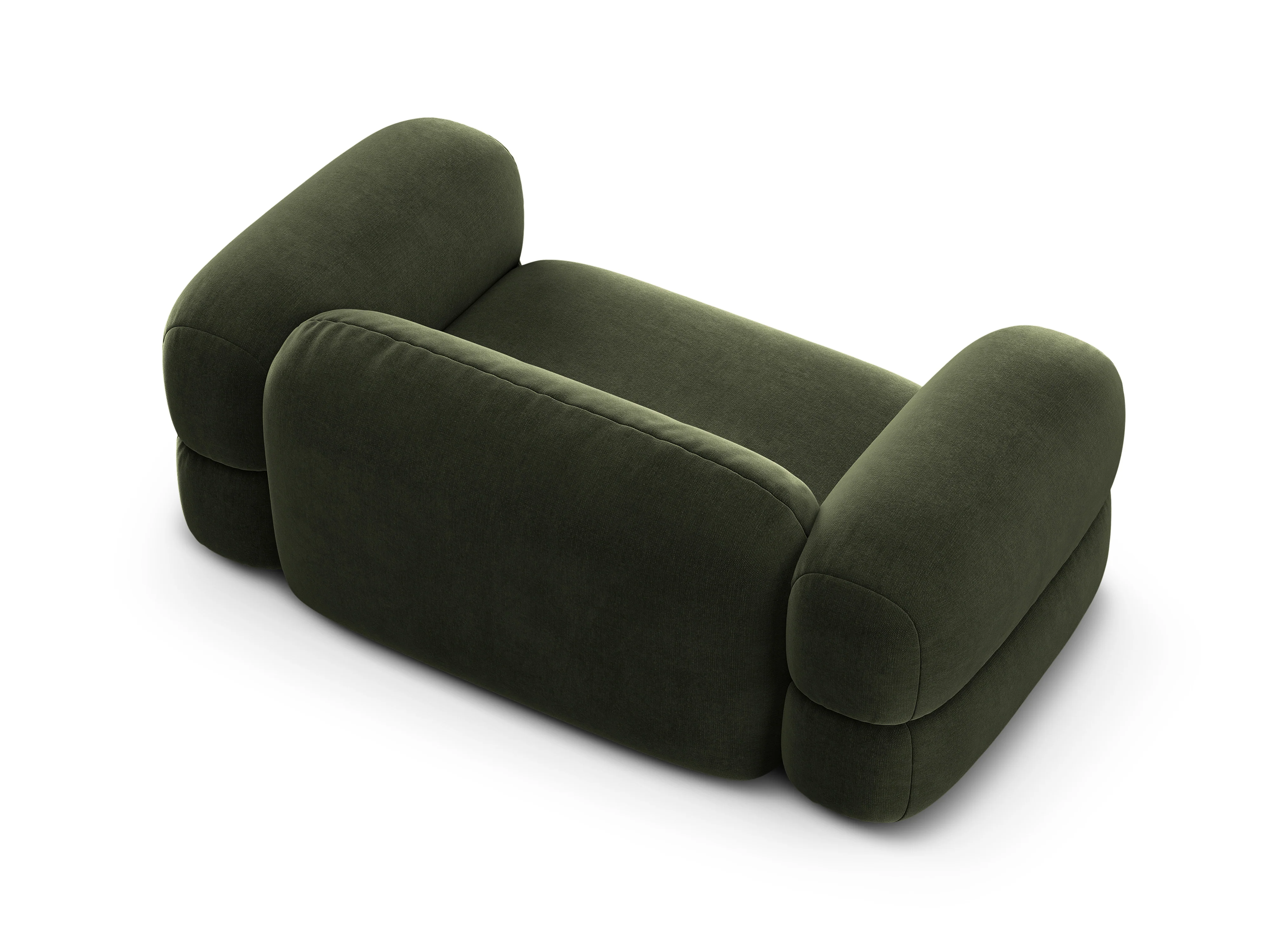 Sofa aksamitna 2-osobowa ROGER oliwkowy - Image 5