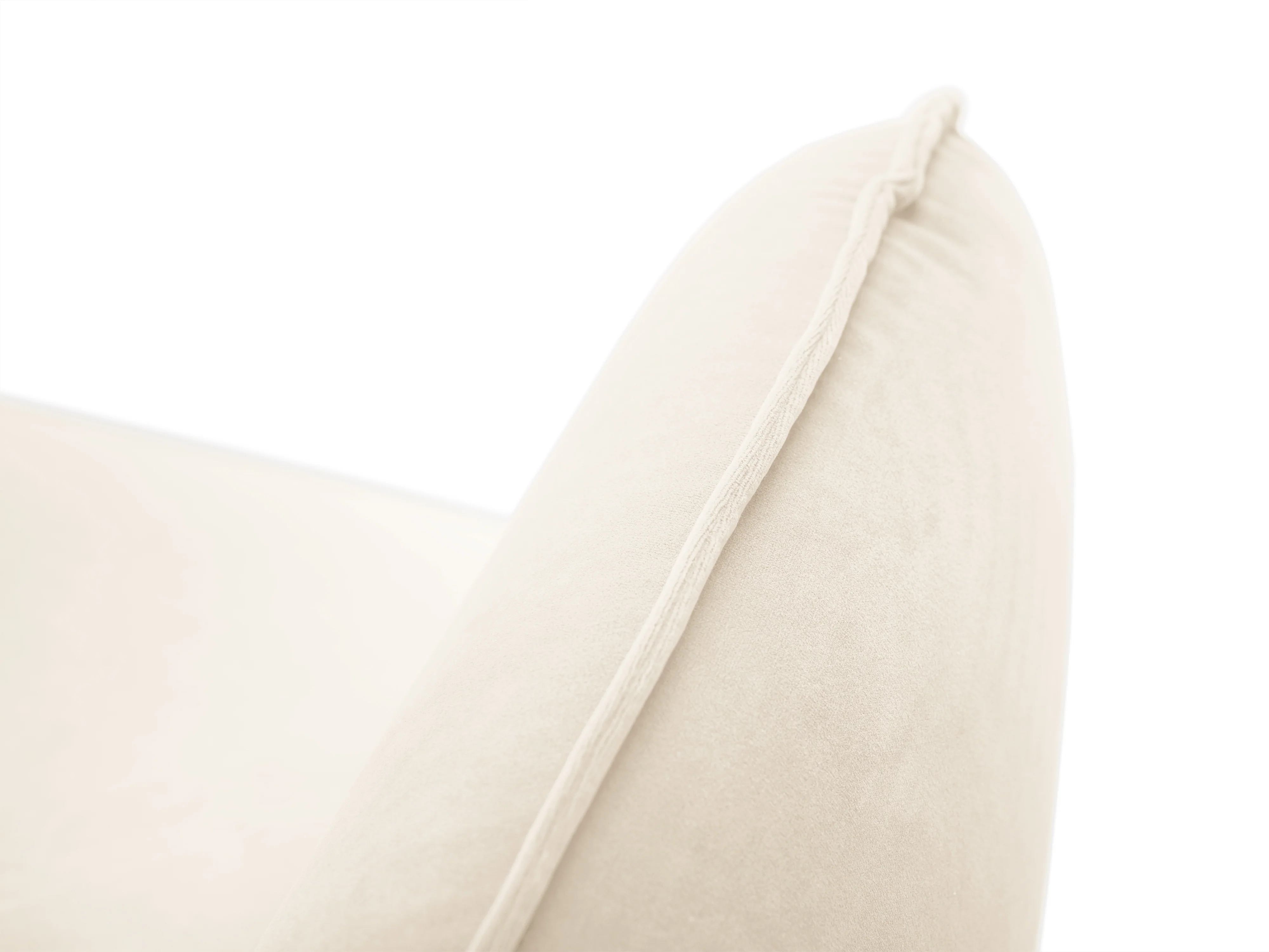 Sofa aksamitna 2-osobowa VIENNA beżowy ze złotą podstawą - Image 4