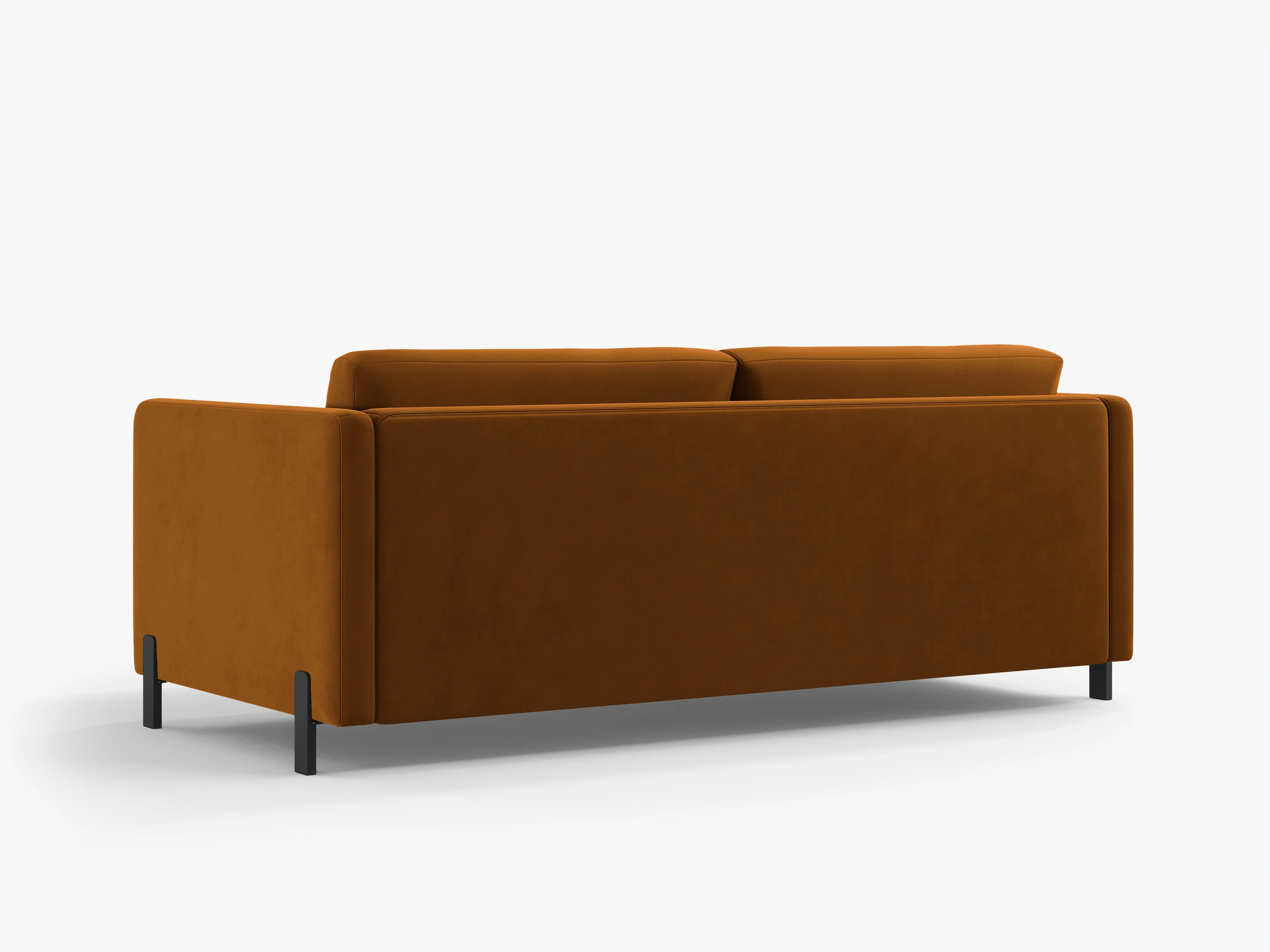 Sofa aksamitna 2-osobowa z funkcją spania GLORIA brązowy - Image 7
