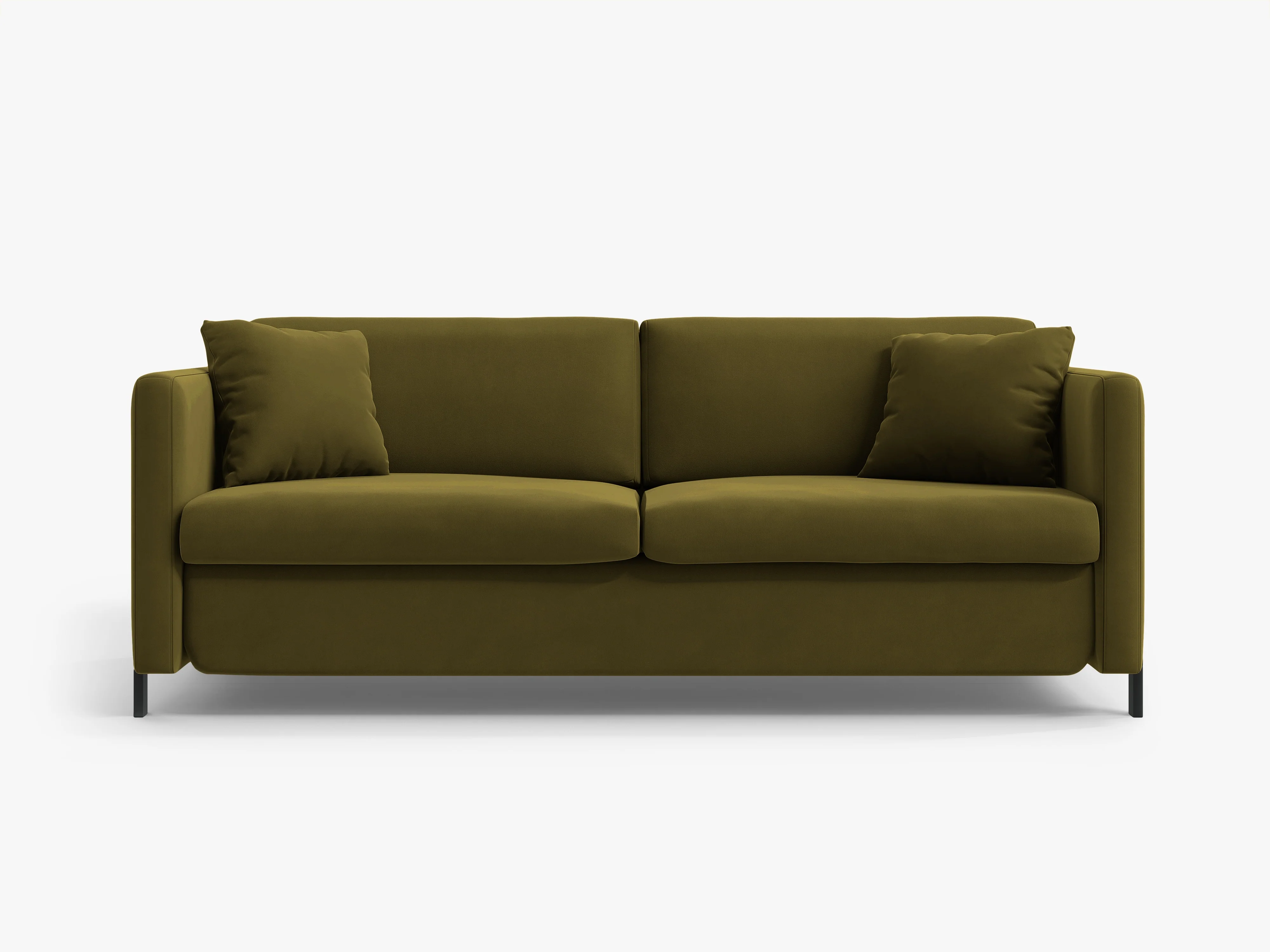 Sofa aksamitna 2-osobowa z funkcją spania GLORIA zielony - Image 3