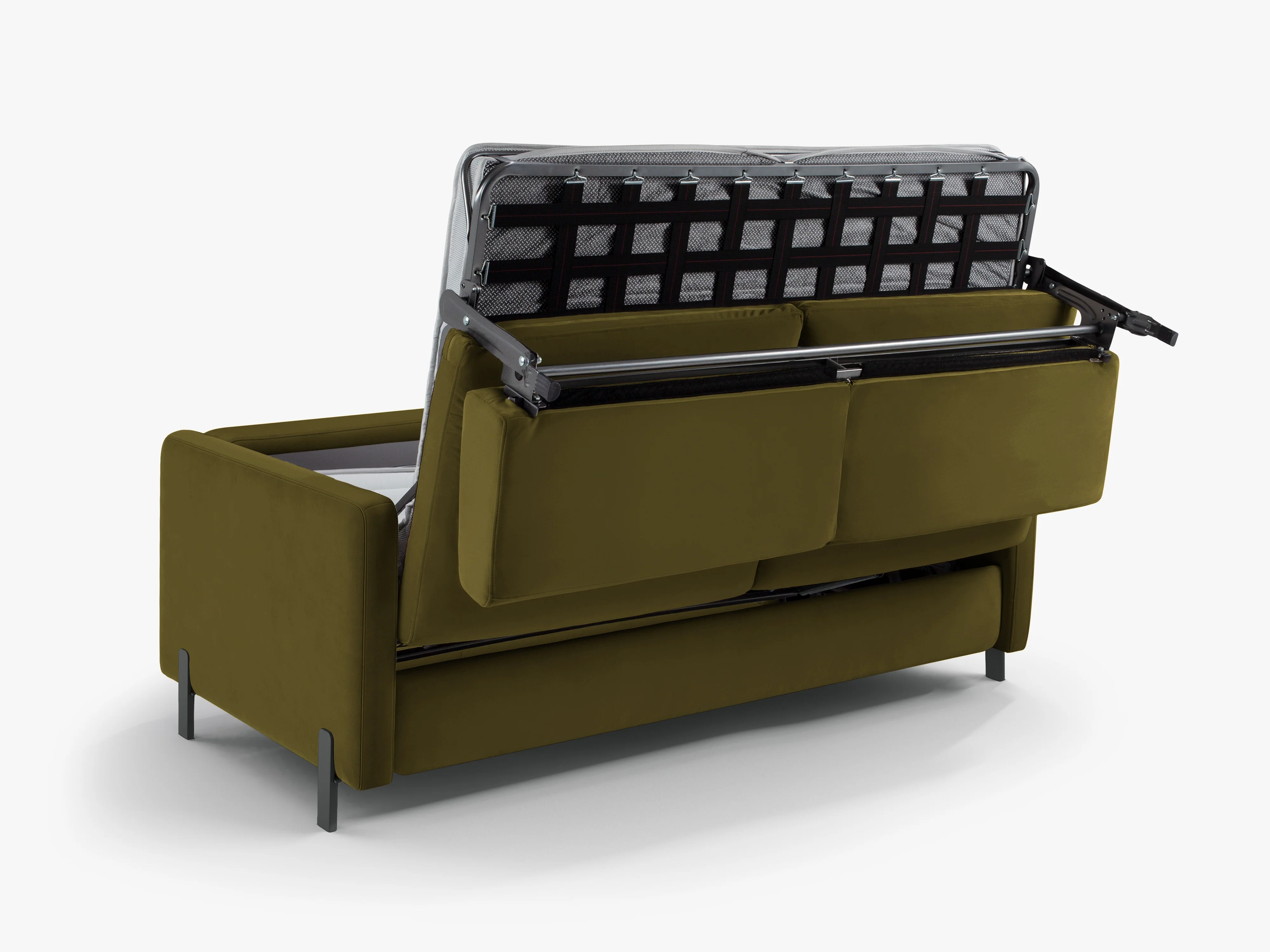 Sofa aksamitna 2-osobowa z funkcją spania GLORIA zielony - Image 6