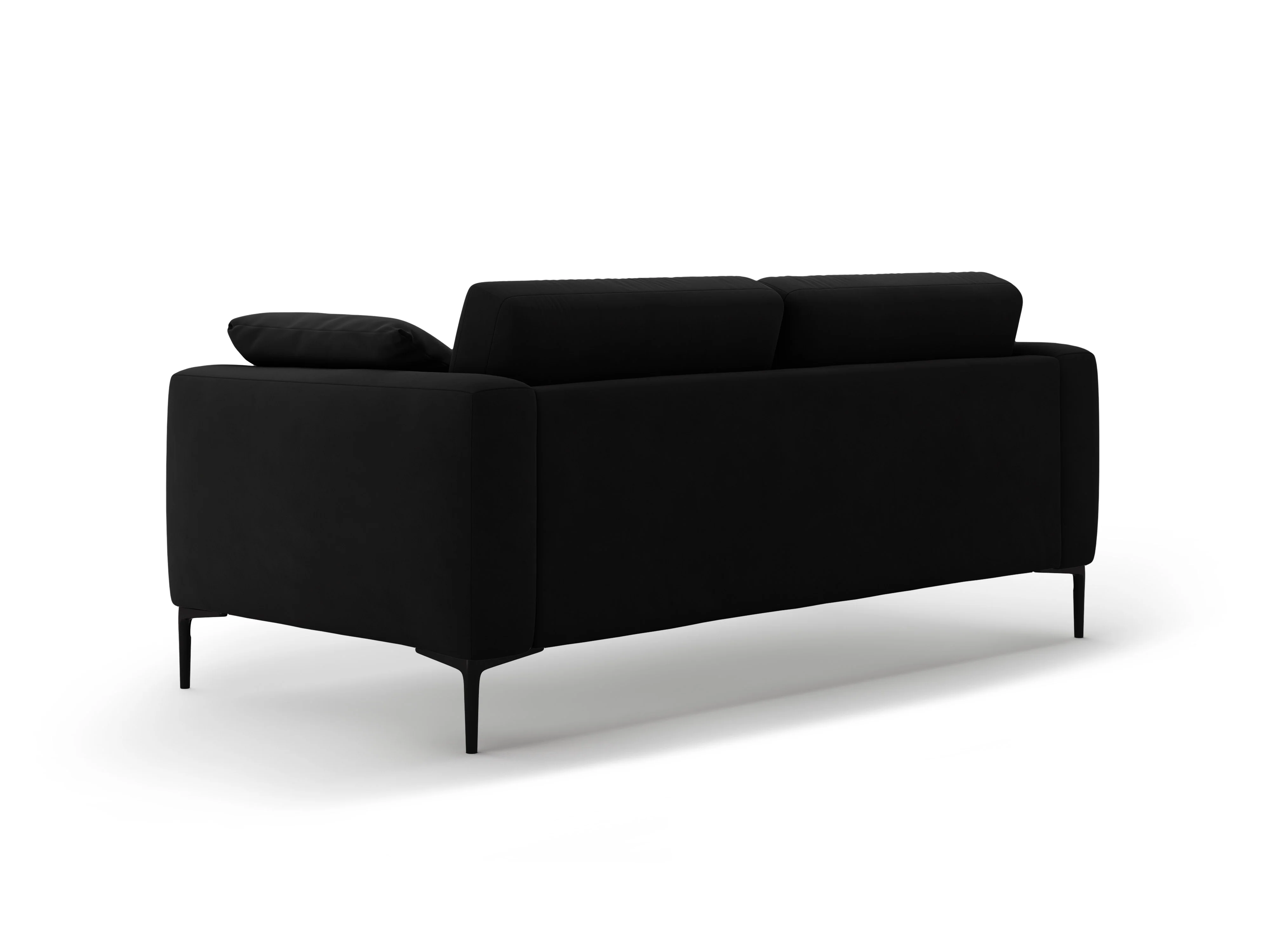 Sofa aksamitna 3-osobowa BEMY czarny - Image 5