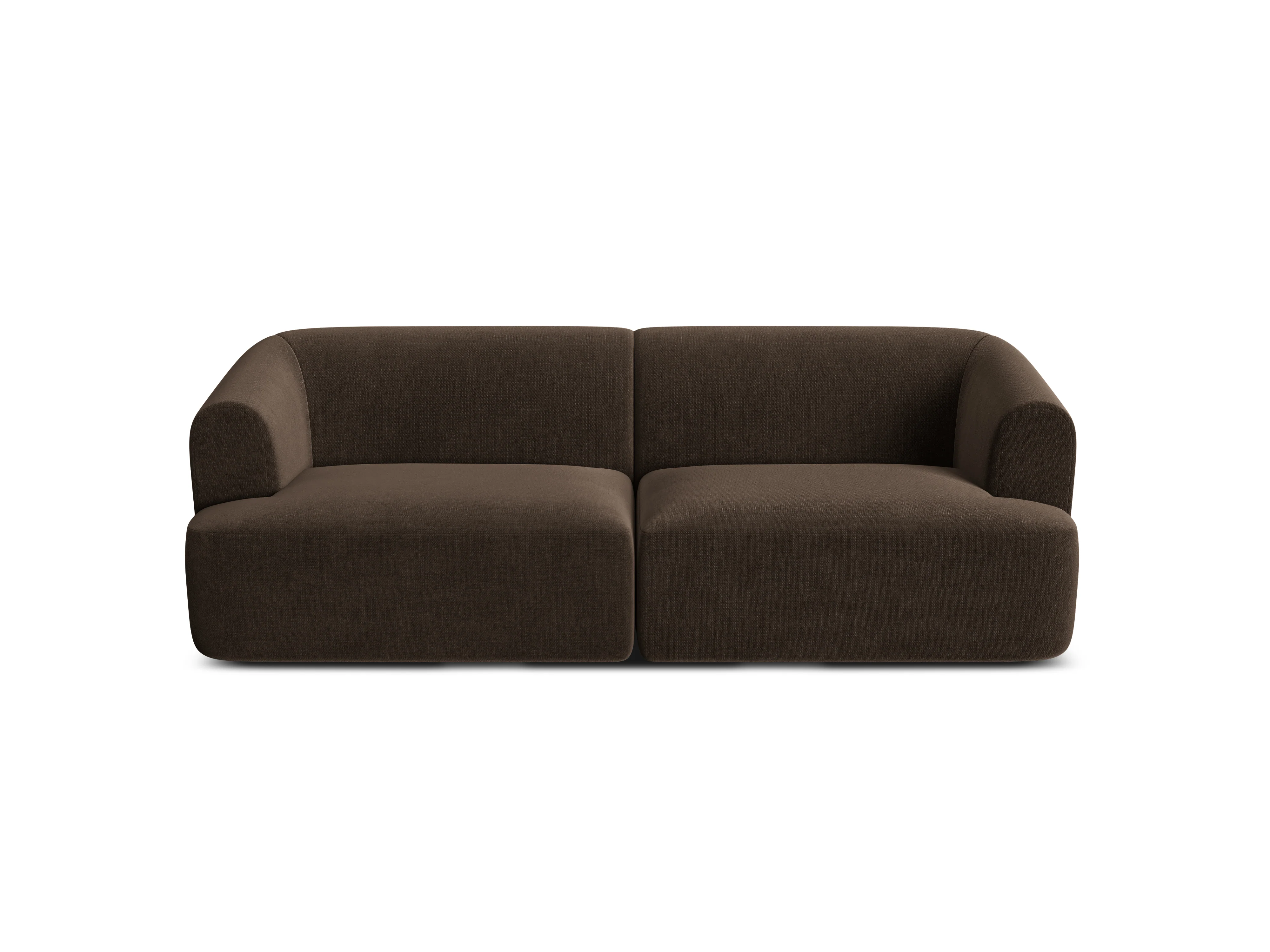 Sofa aksamitna 3-osobowa CAMPI czekoladowy - Image 4