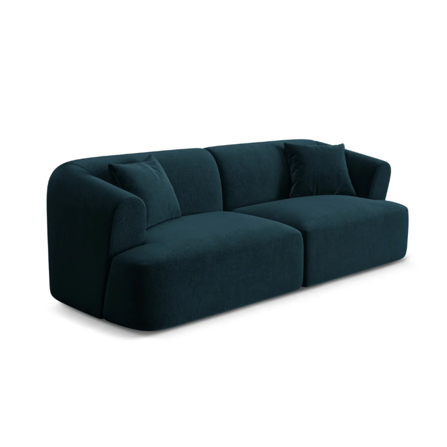 Sofa aksamitna 3-osobowa CAMPI petrol