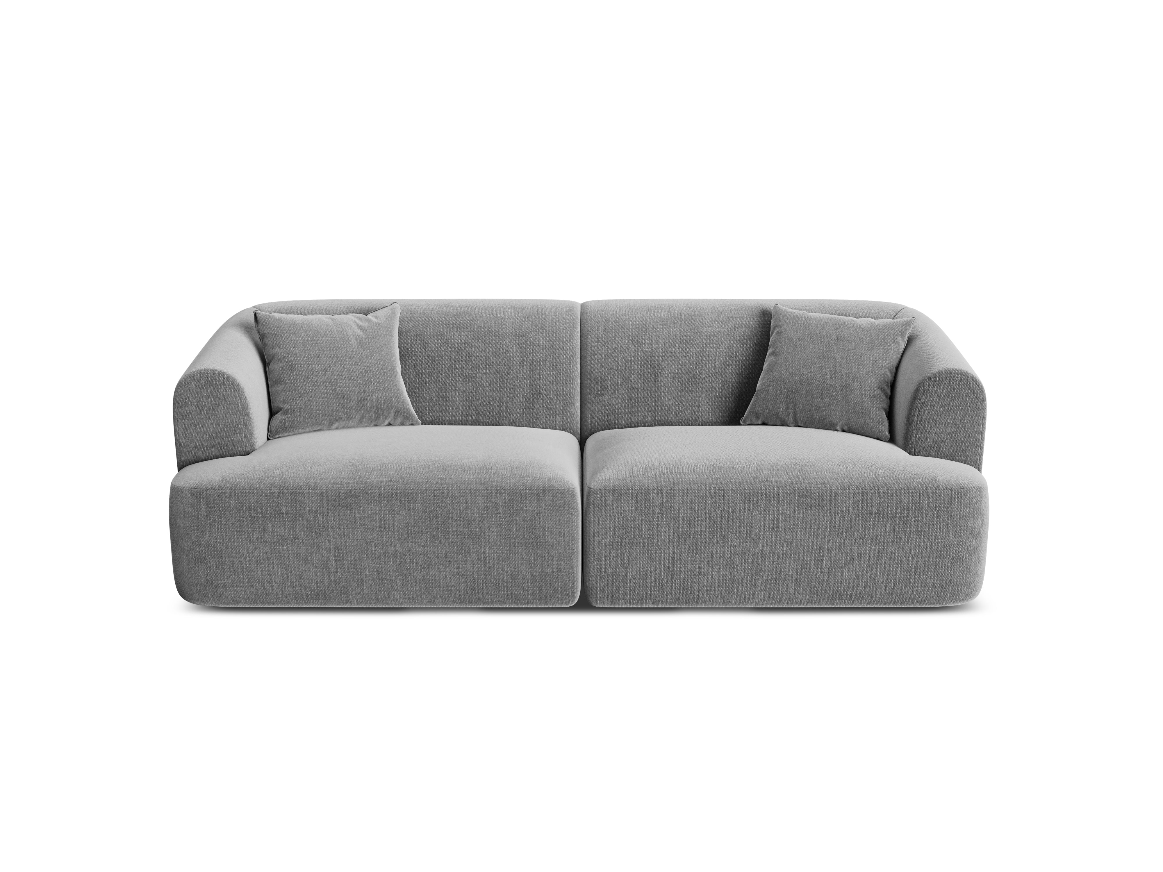 Sofa aksamitna 3-osobowa CAMPI szary - Image 3