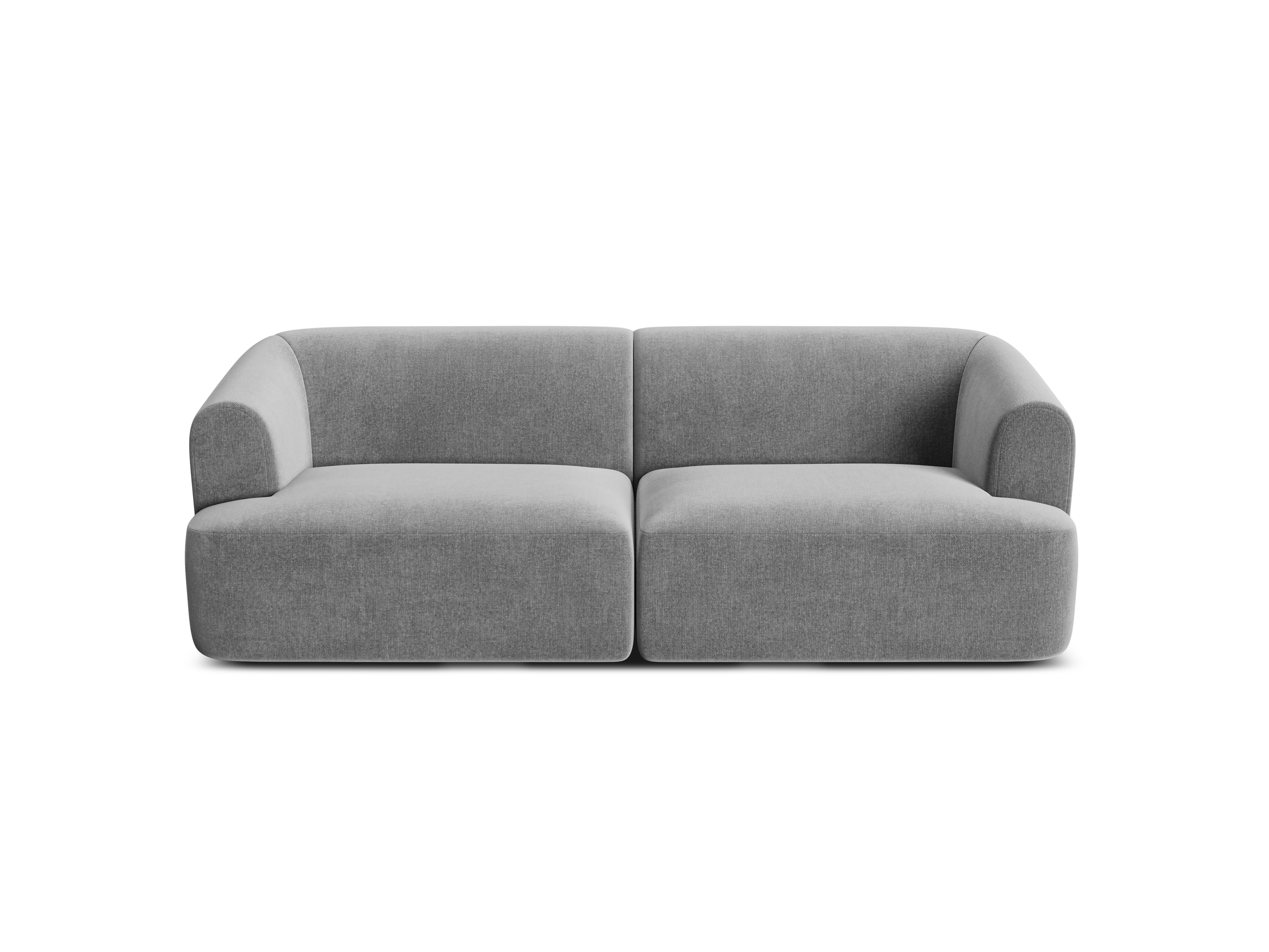 Sofa aksamitna 3-osobowa CAMPI szary - Image 4