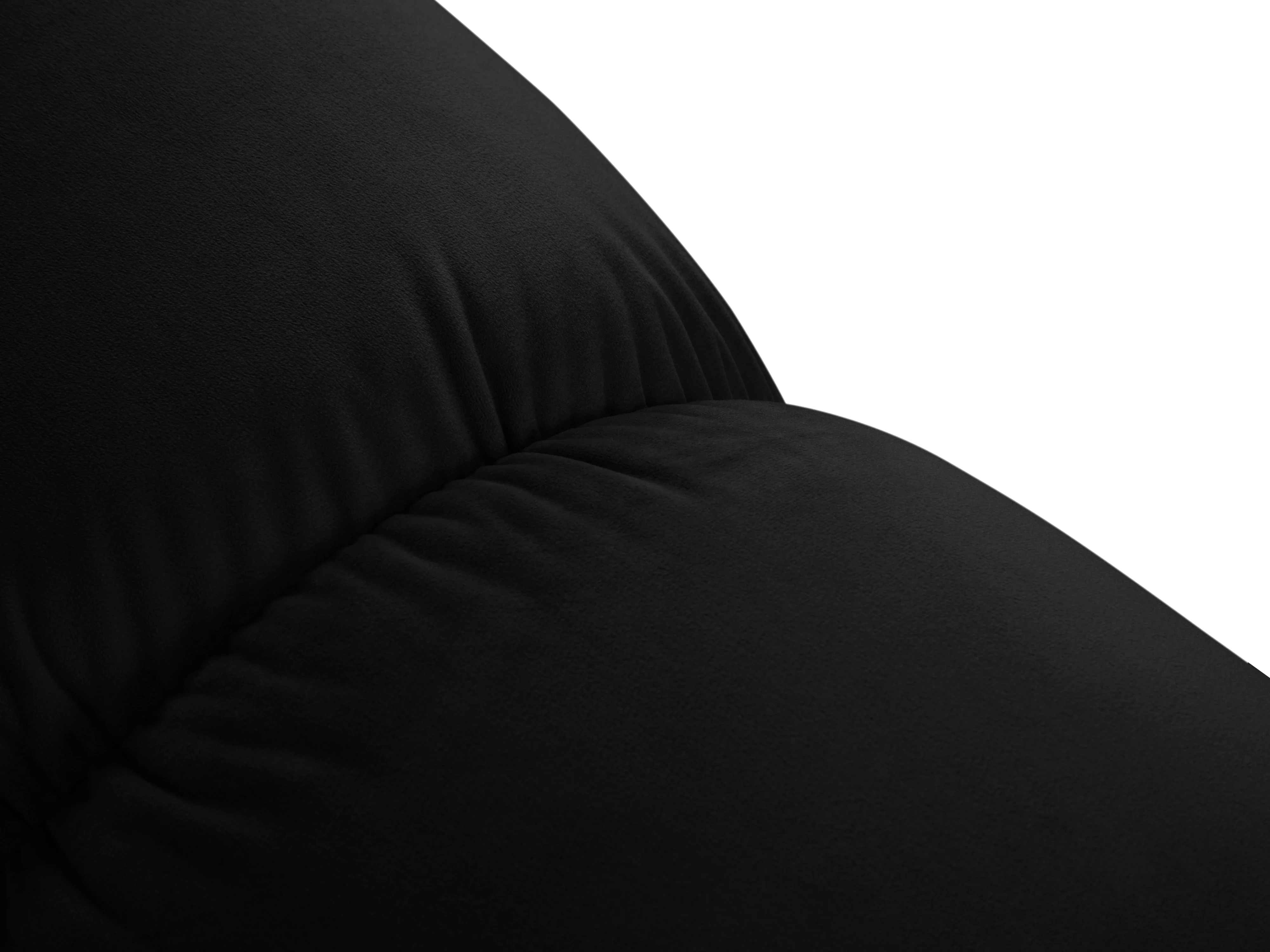 Sofa aksamitna 3-osobowa CORTINA czarny - Image 5