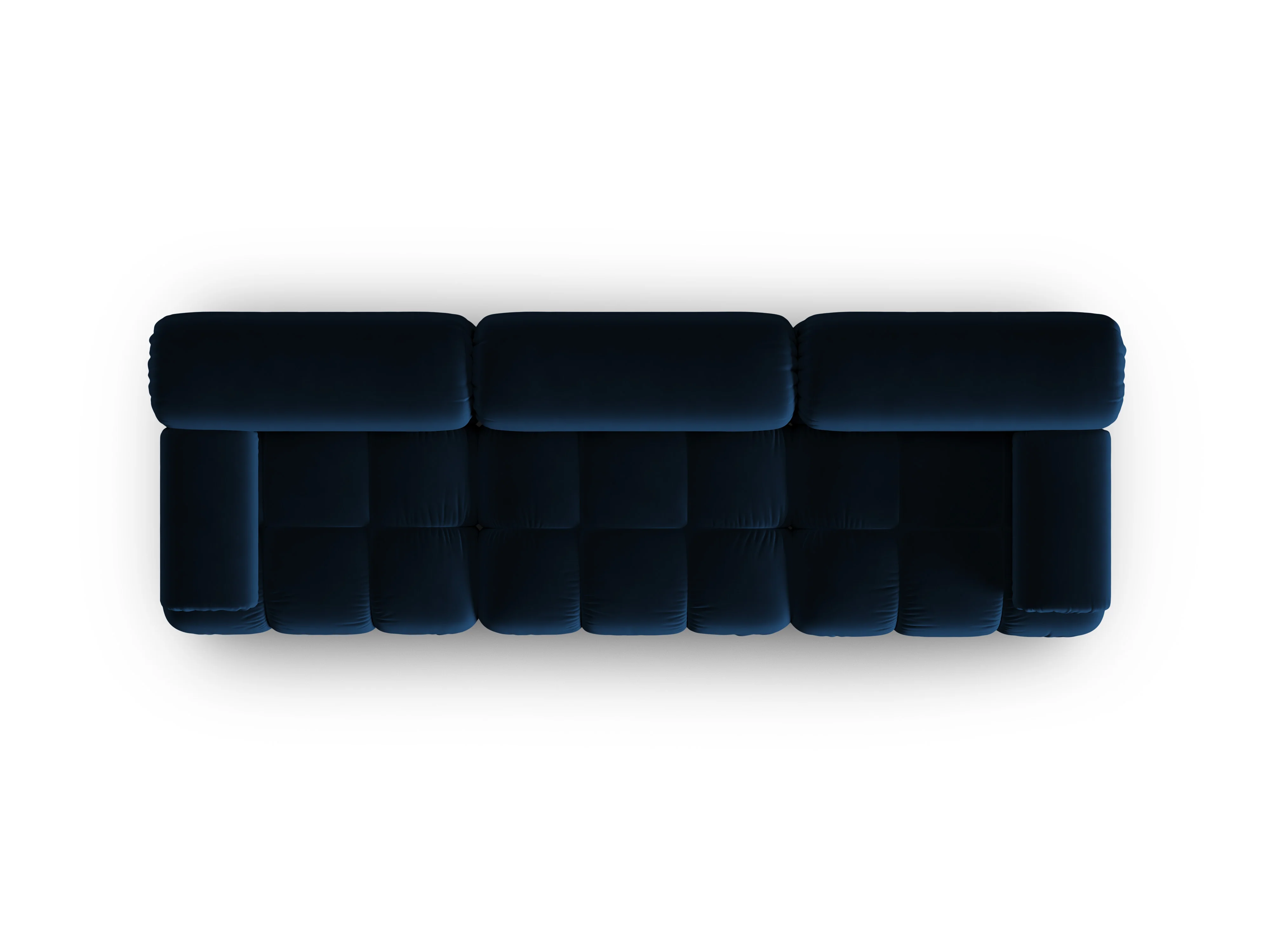 Sofa aksamitna 3-osobowa CORTINA królewski niebieski - Image 4