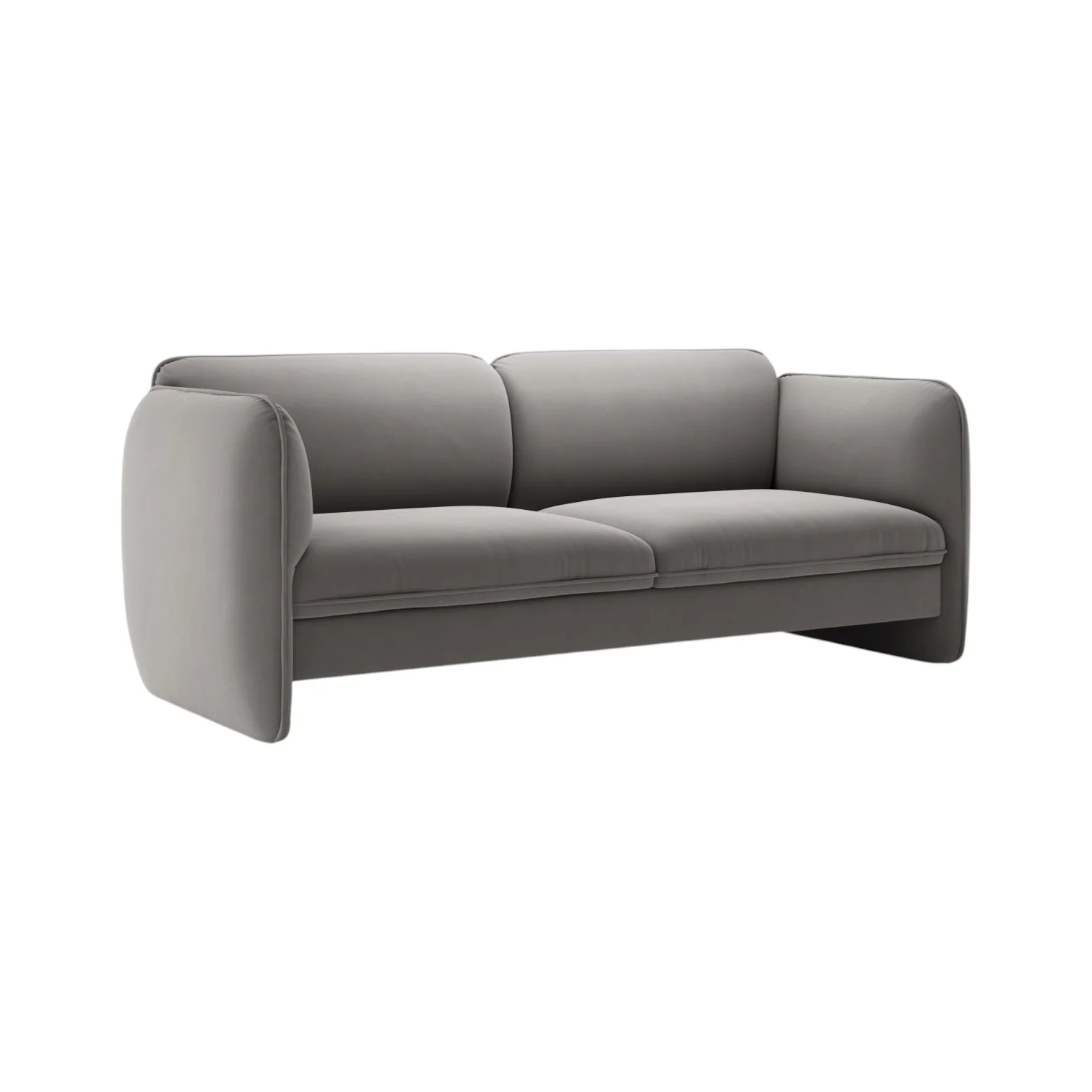 Sofa aksamitna 3-osobowa GEORGIA ciemnoszary