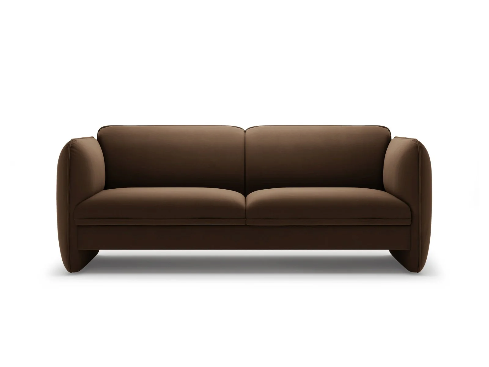 Sofa aksamitna 3-osobowa GEORGIA czekoladowy - Image 3