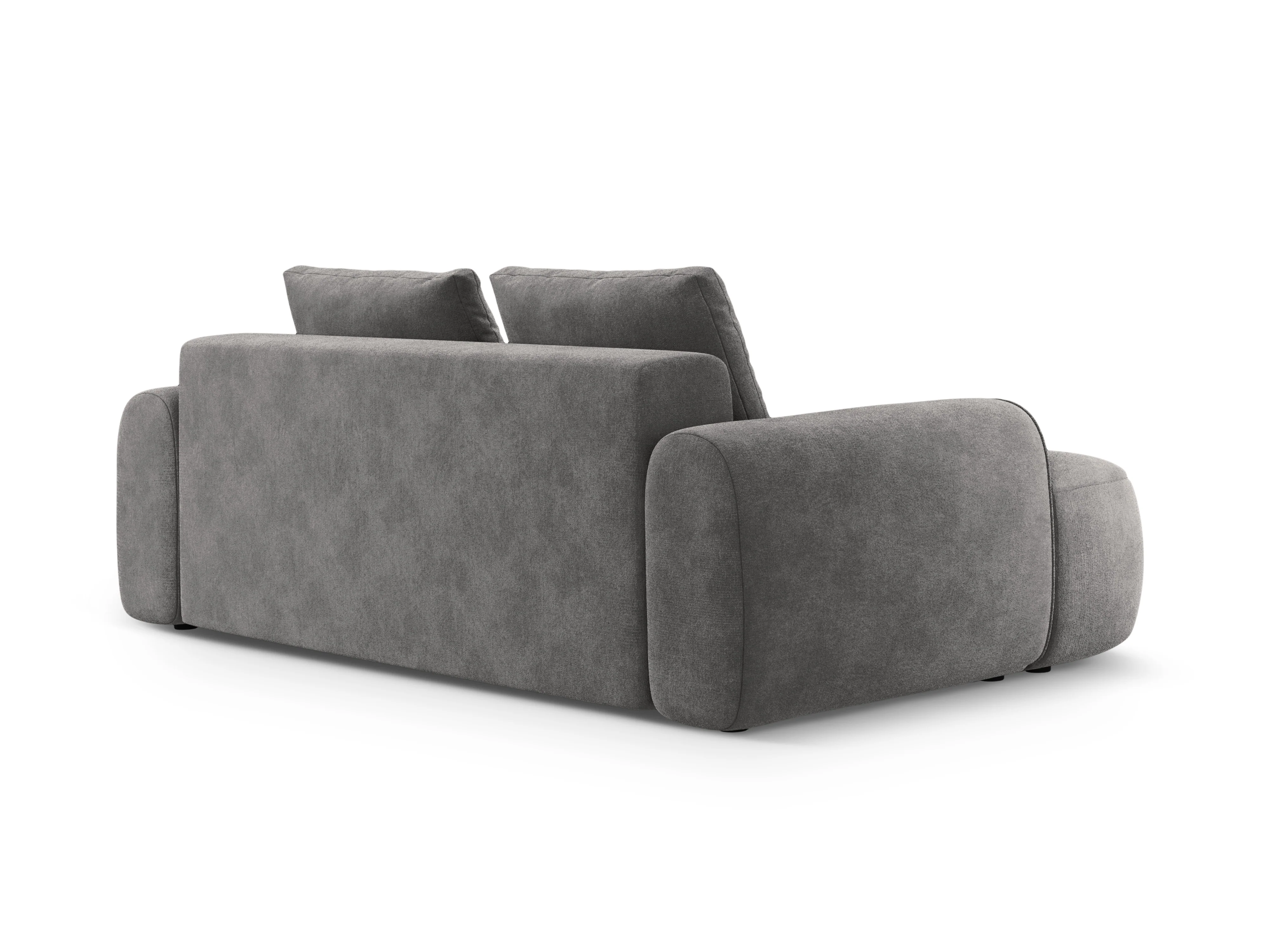 Sofa aksamitna 3-osobowa LINZ ciemnoszary - Image 5