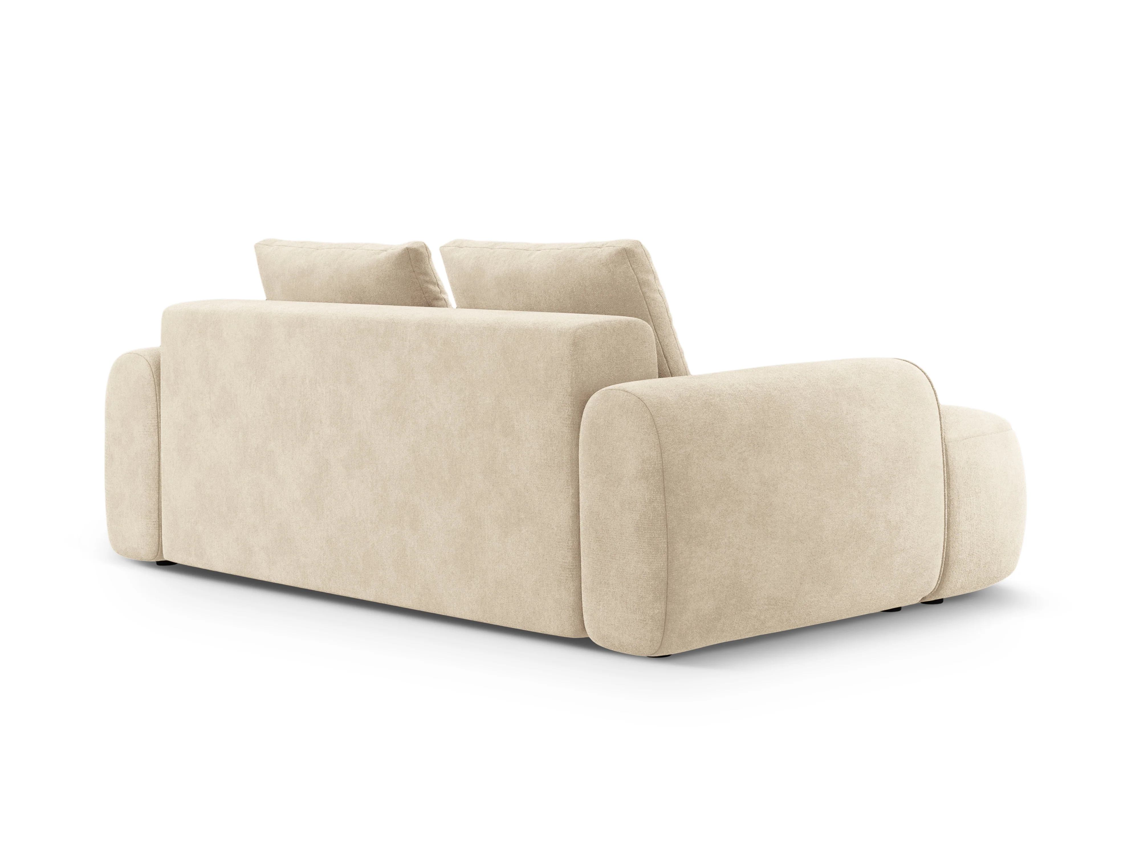 Sofa aksamitna 3-osobowa LINZ jasnobeżowy - Image 4