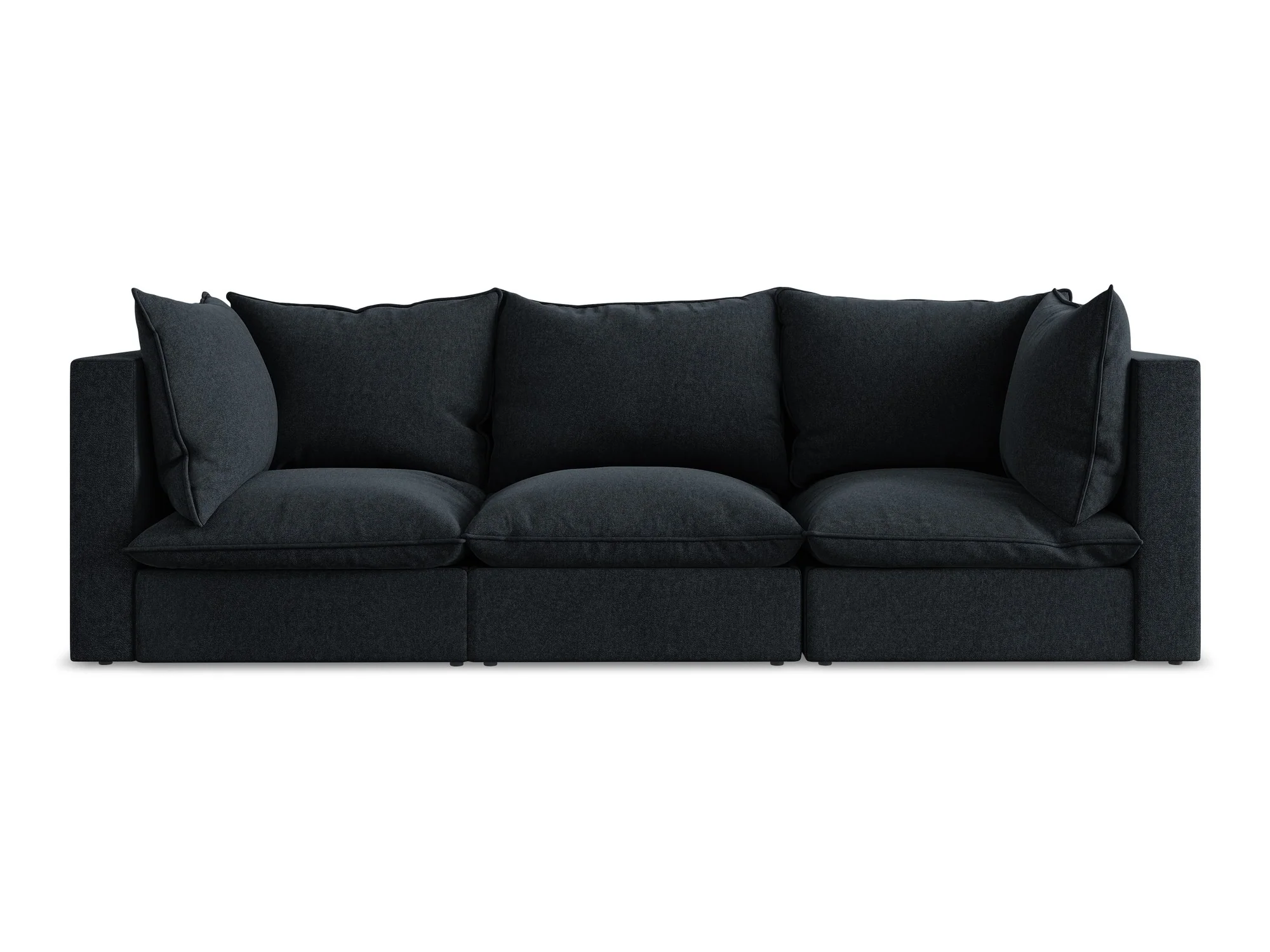 Sofa aksamitna 3-osobowa MANAO granat królewski - Image 3