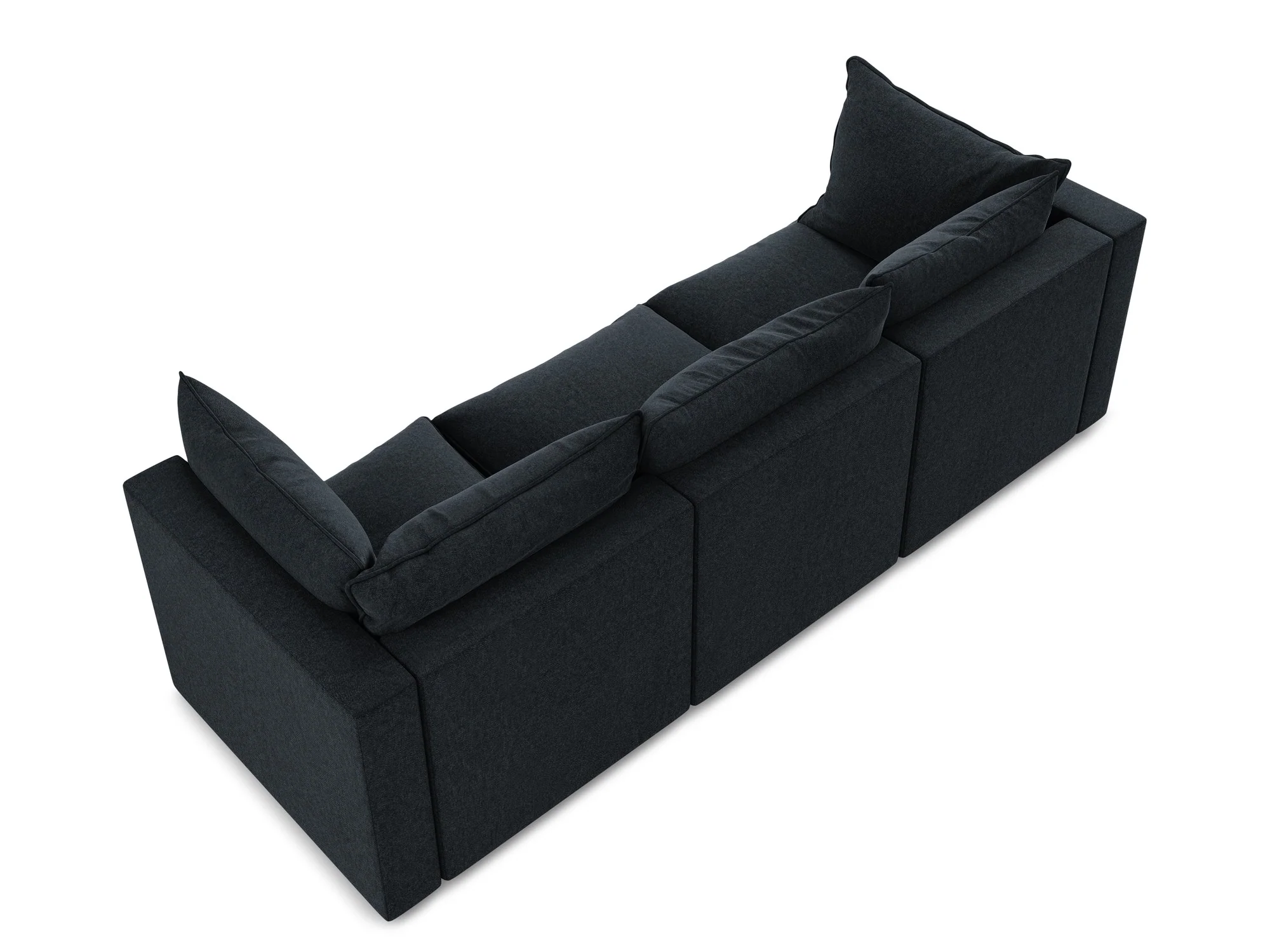 Sofa aksamitna 3-osobowa MANAO granat królewski - Image 5