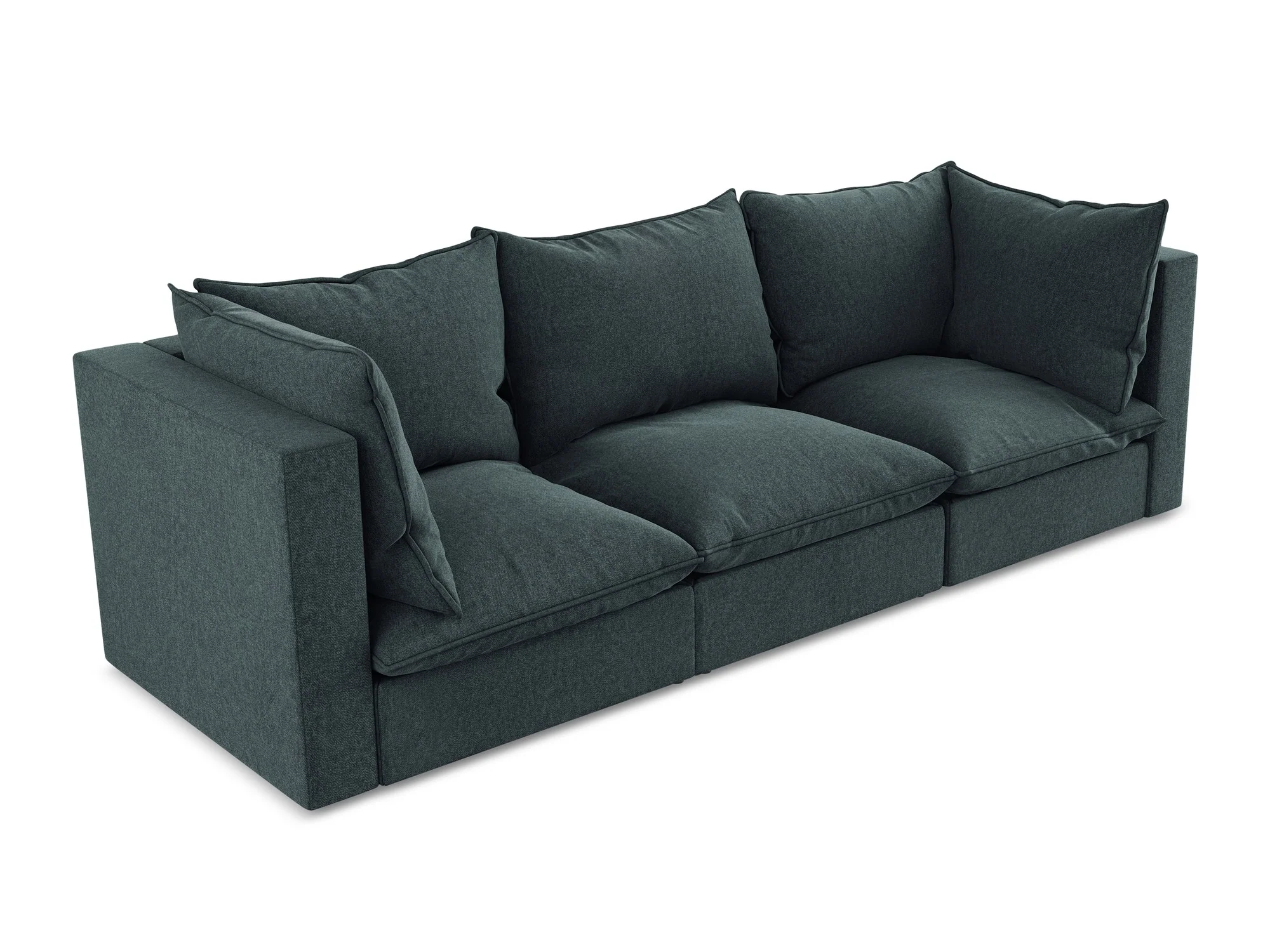 Sofa aksamitna 3-osobowa MANAO morski - Image 4