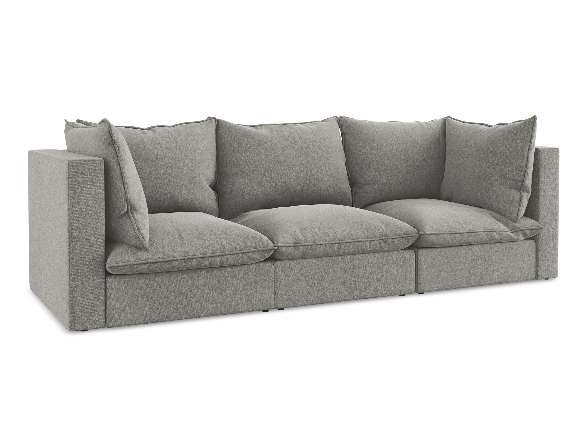 Sofa aksamitna 3-osobowa MANAO szary