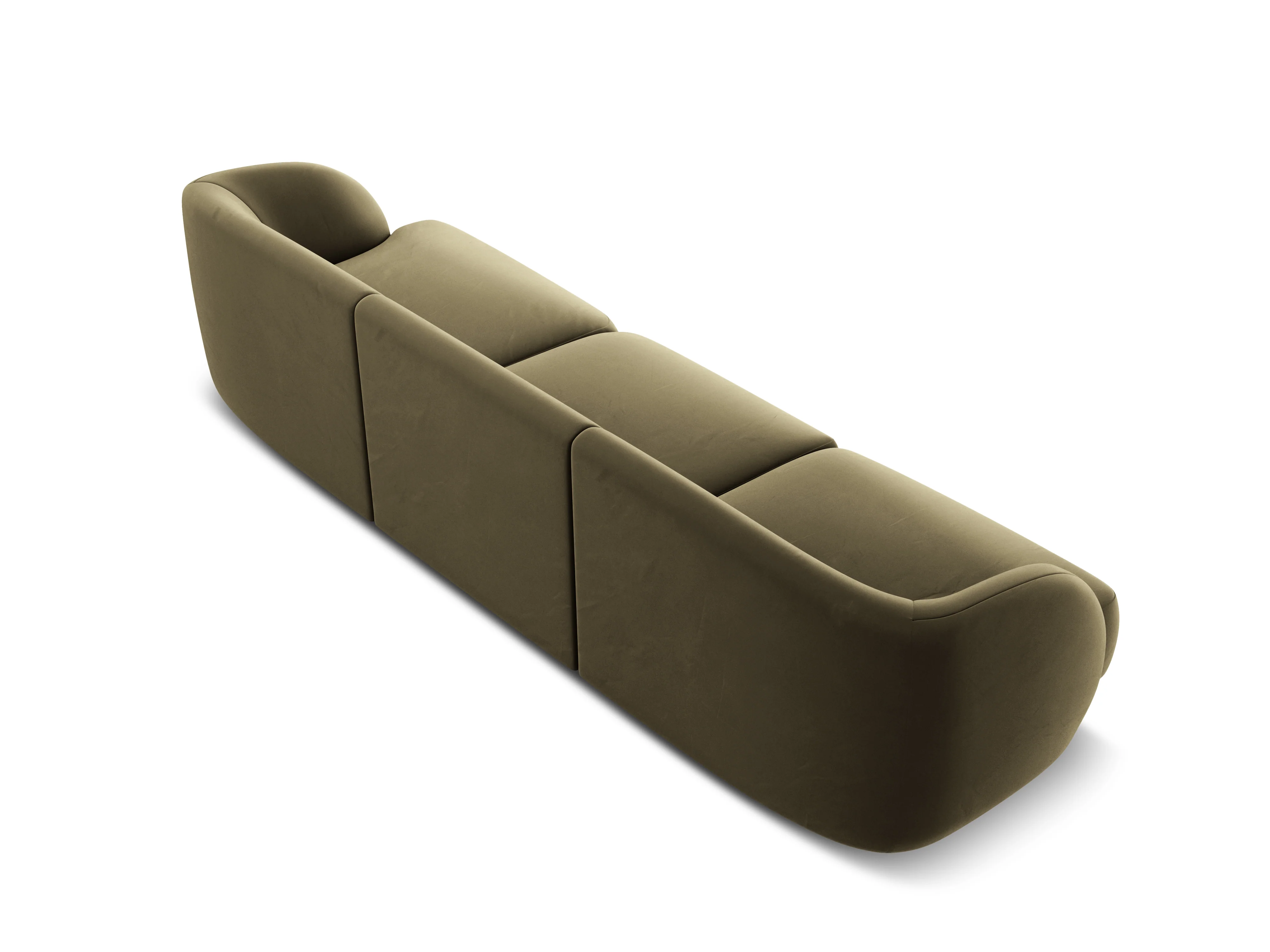 Sofa aksamitna 3-osobowa MILEY zielony - Image 4