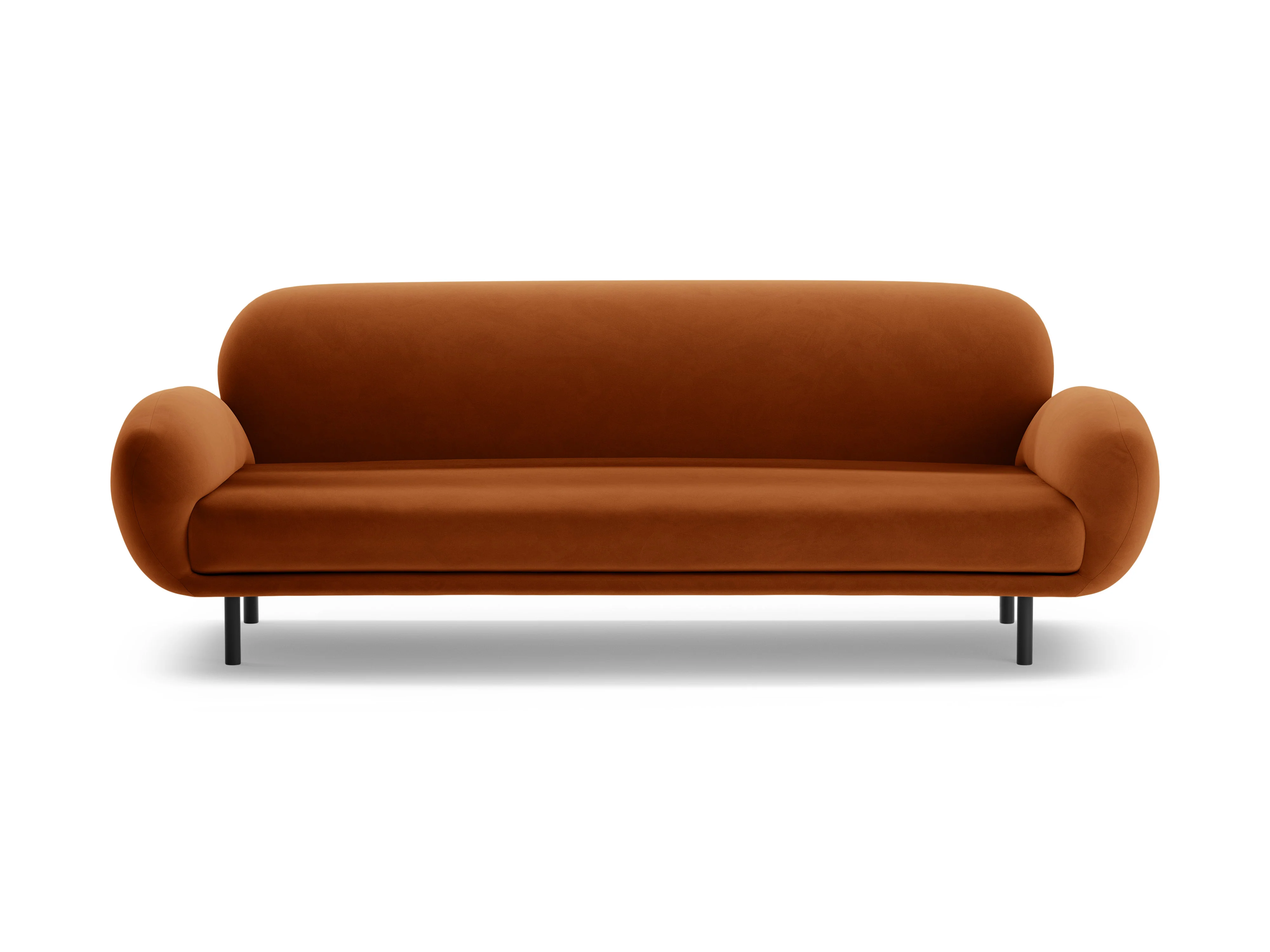 Sofa aksamitna 3-osobowa POPPY terracotta - Image 3
