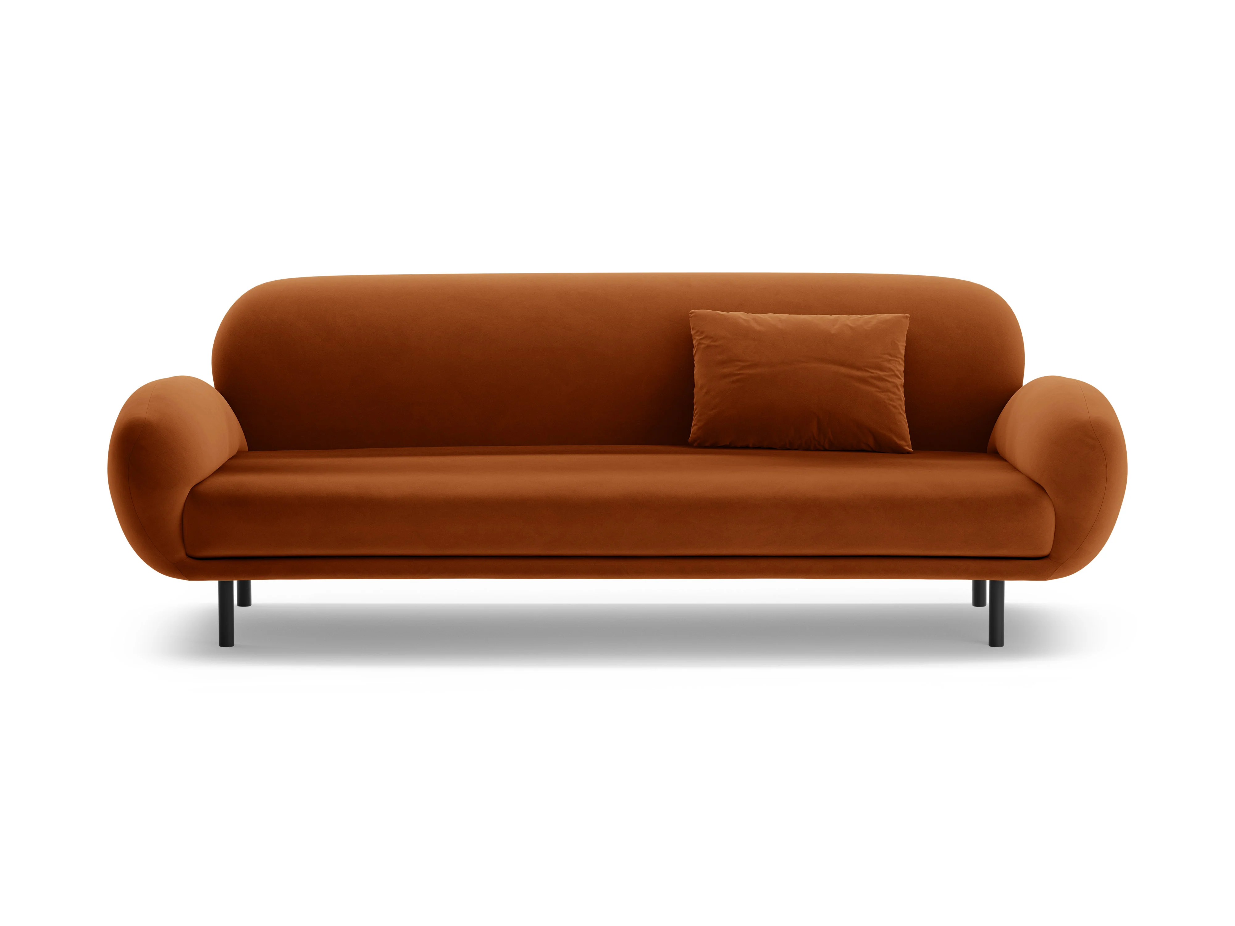 Sofa aksamitna 3-osobowa POPPY terracotta - Image 5