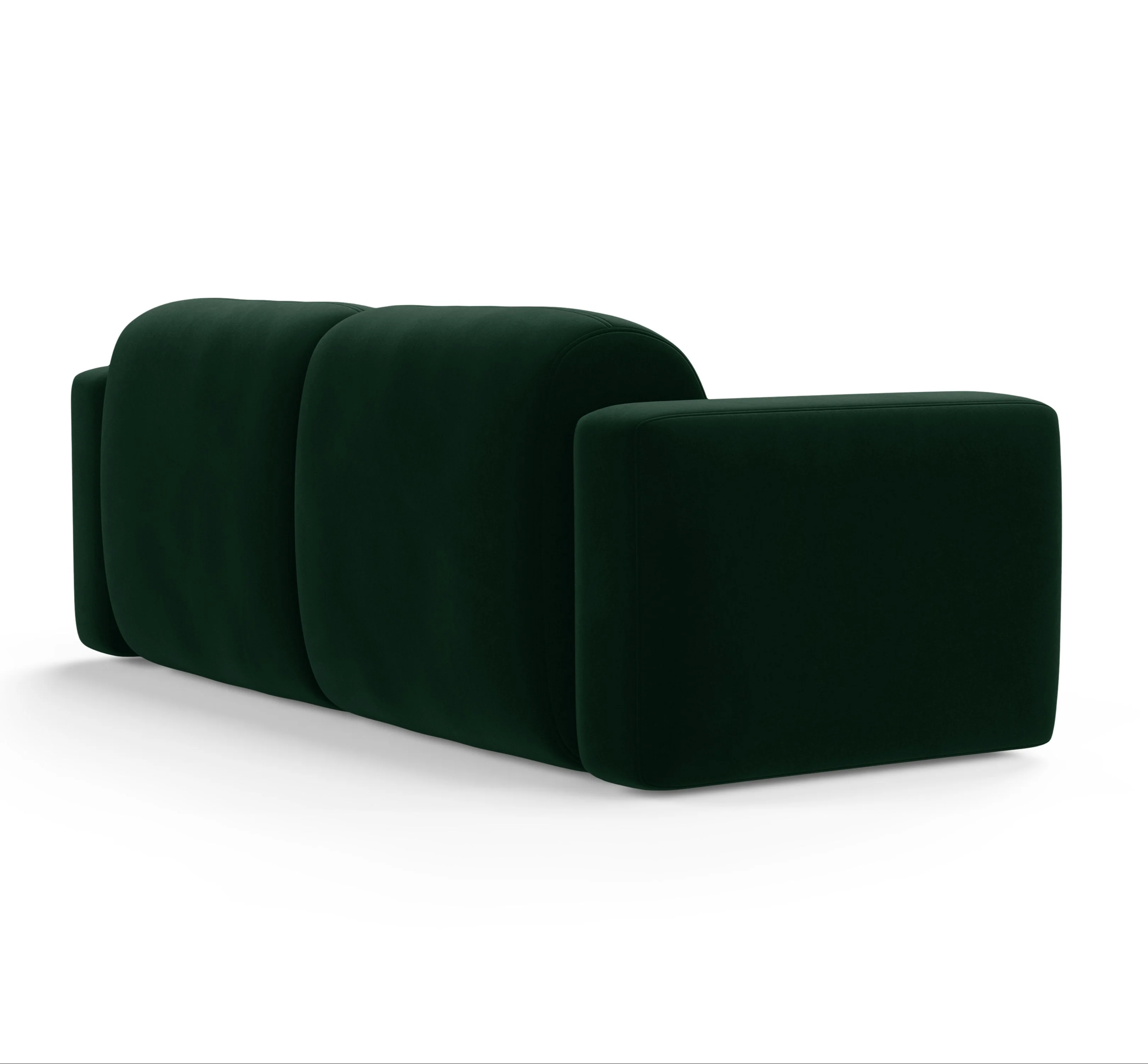 Sofa aksamitna 3-osobowa STRINO butelkowa zieleń - Image 3