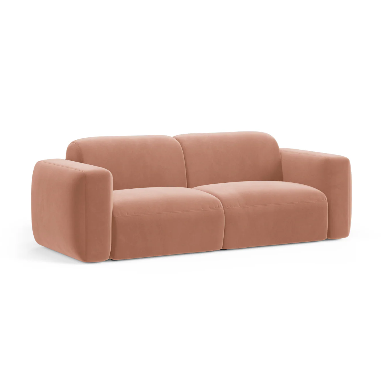 Sofa aksamitna 3-osobowa STRINO różowy