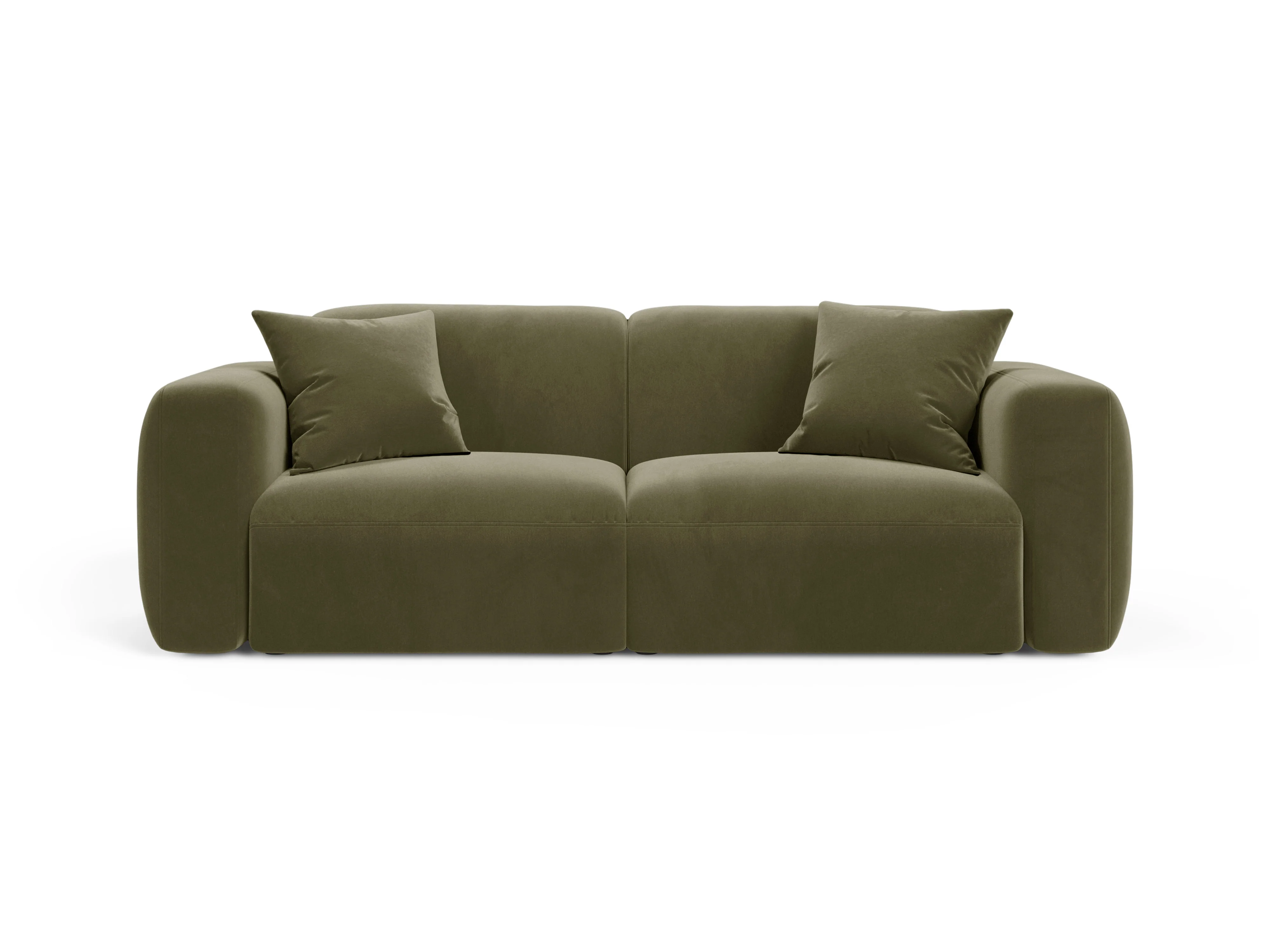 Sofa aksamitna 3-osobowa STRINO zielony - Image 2