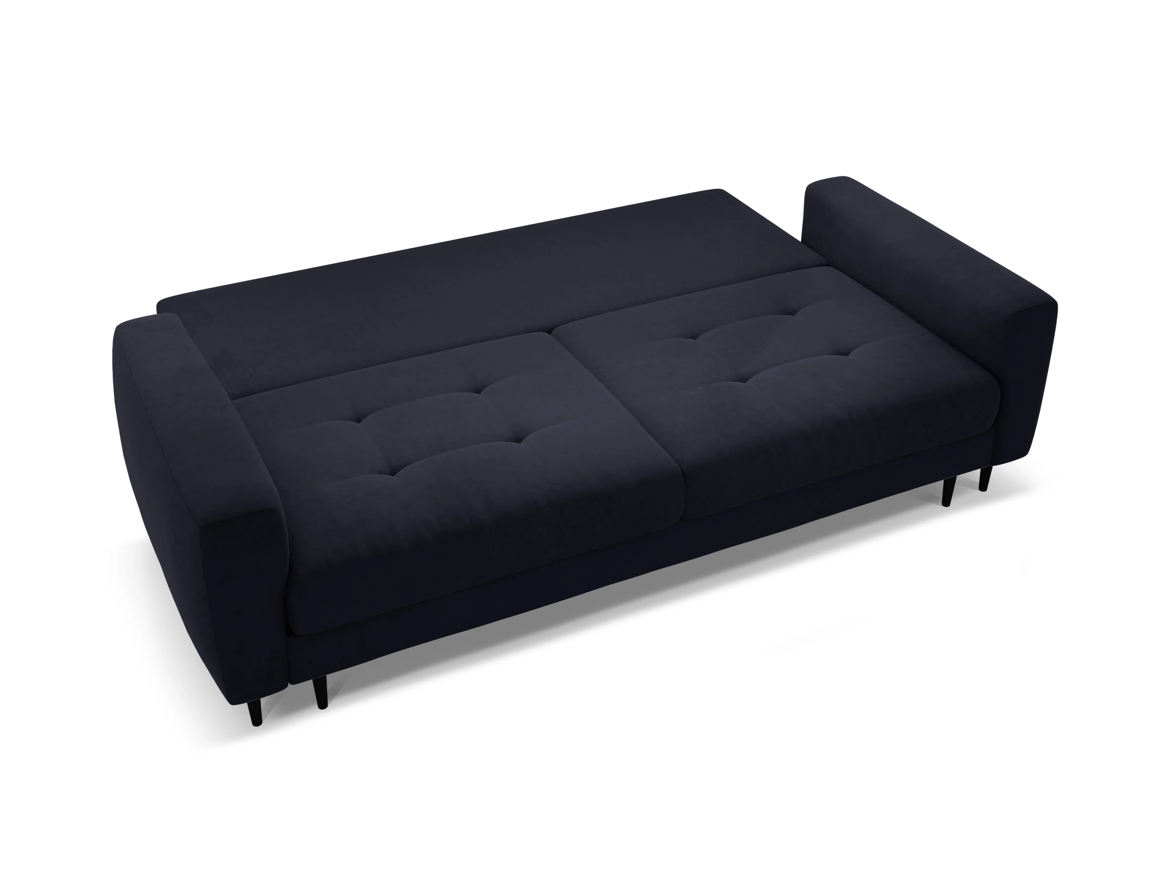 Sofa aksamitna 3-osobowa z funkcją spania BEMY królewski niebieski - Image 4