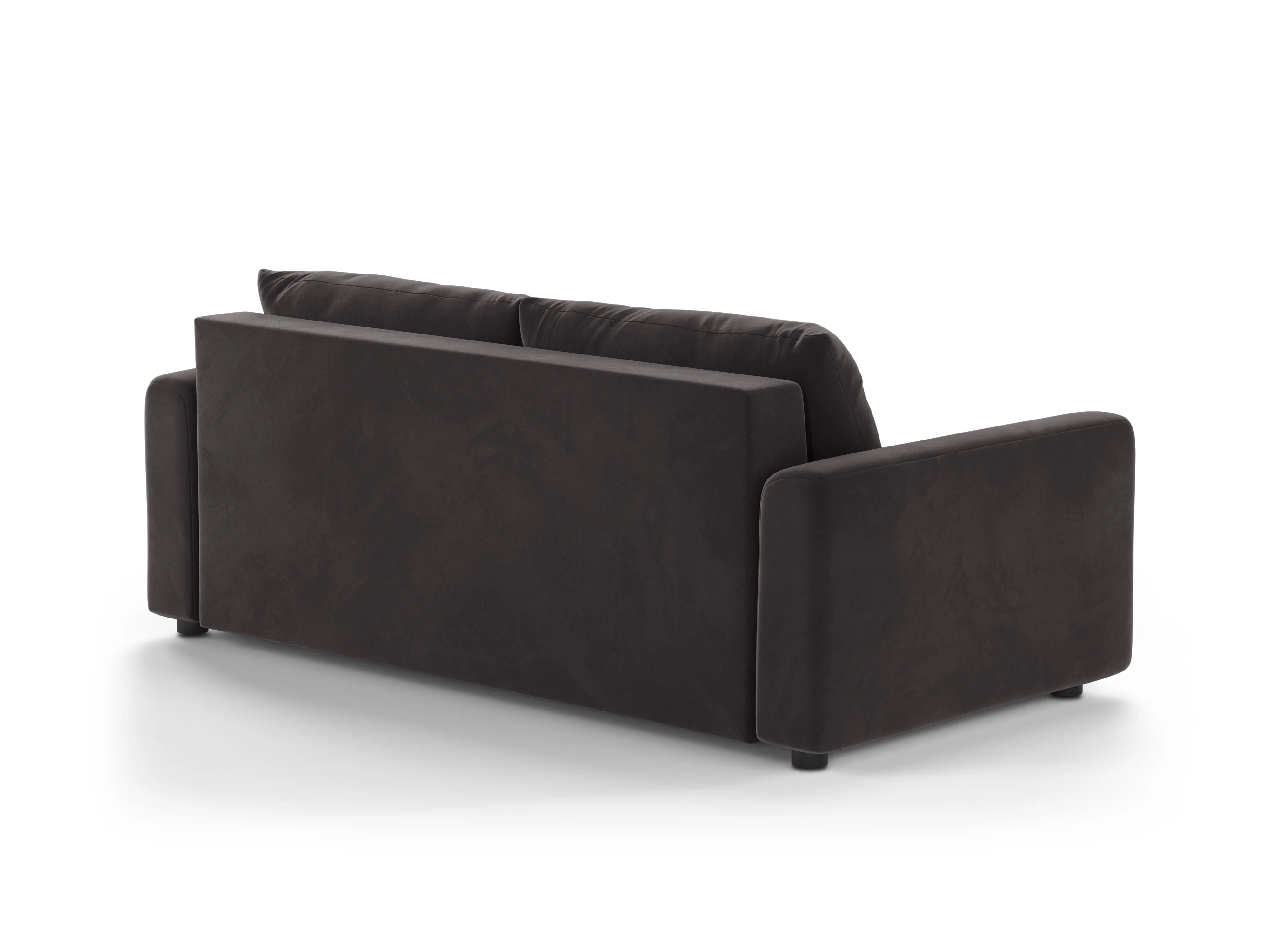 Sofa aksamitna 3-osobowa z funkcją spania DAVID ciemny szary - Image 3