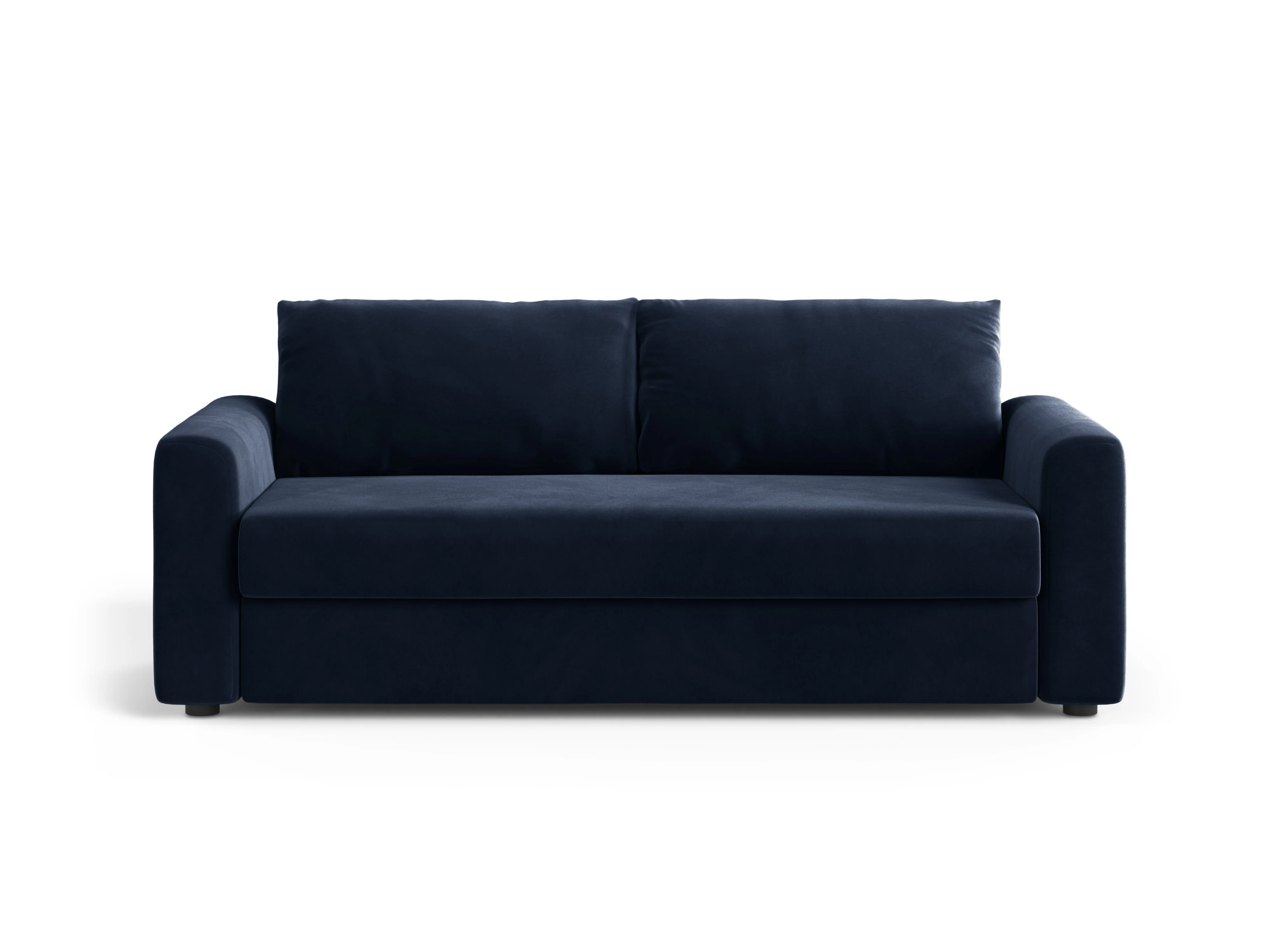 Sofa aksamitna 3-osobowa z funkcją spania DAVID królewski niebieski - Image 2