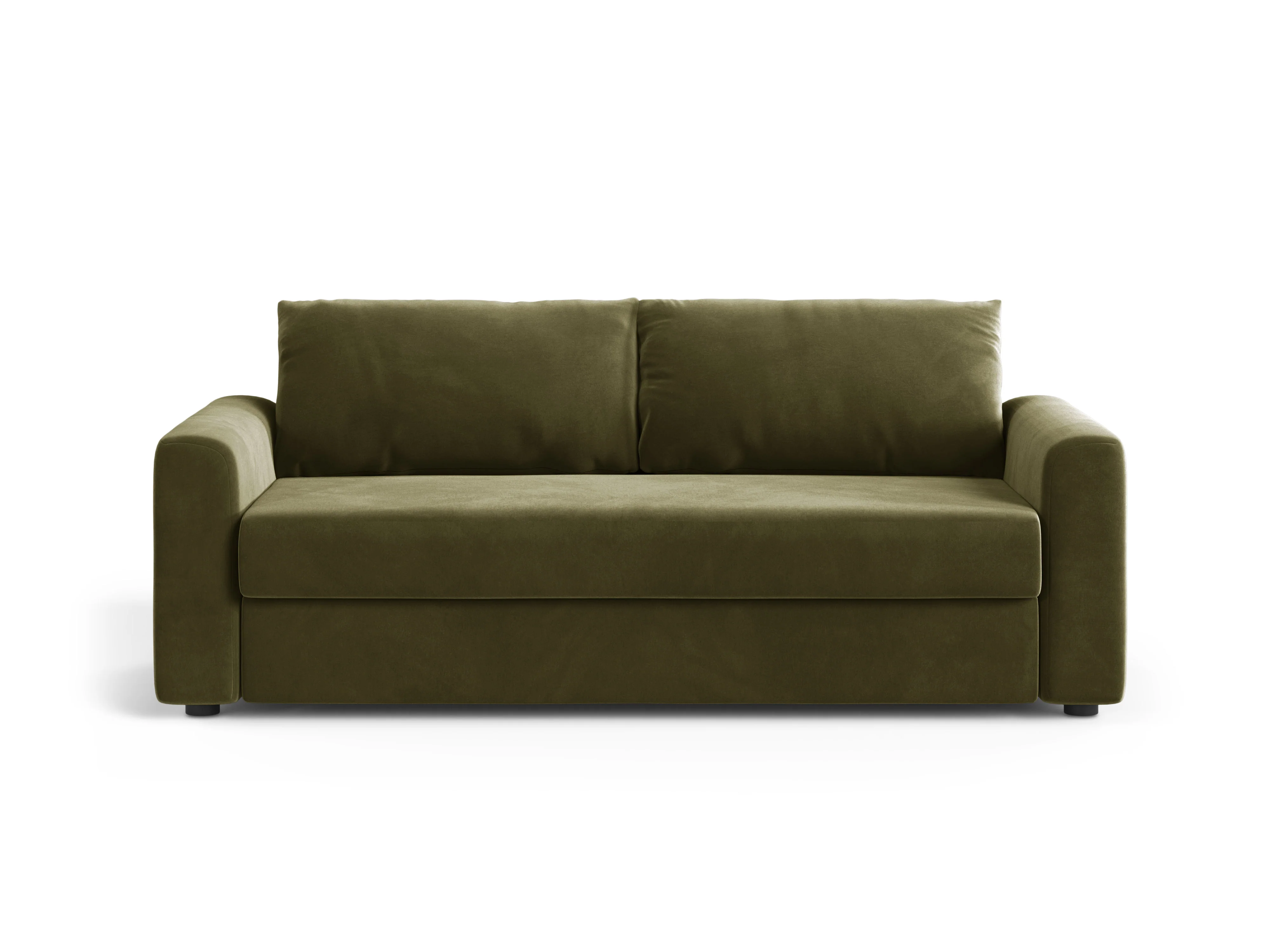 Sofa aksamitna 3-osobowa z funkcją spania DAVID zielony - Image 2