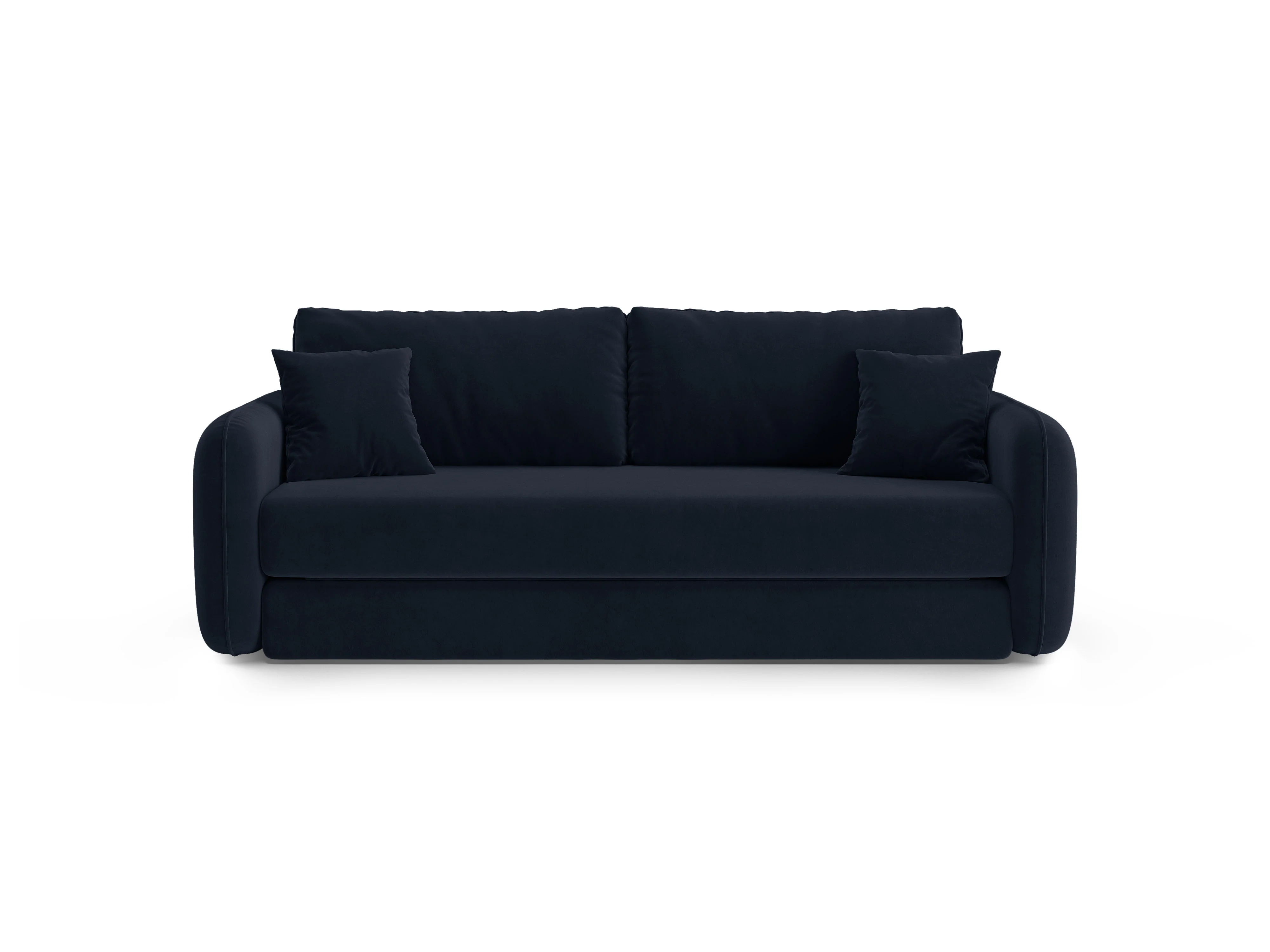 Sofa aksamitna 3-osobowa z funkcją spania DORMI królewski niebieski - Image 4
