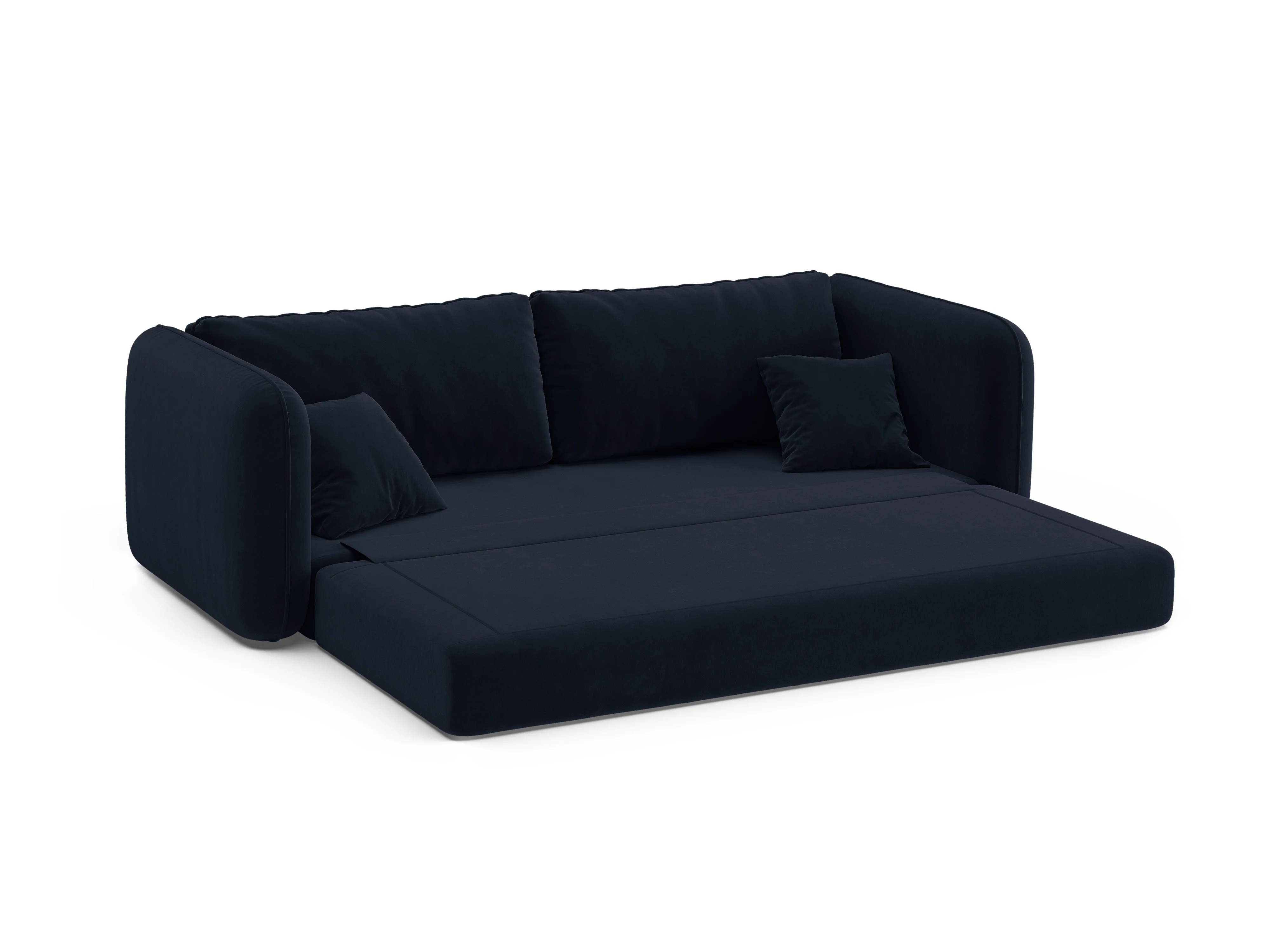 Sofa aksamitna 3-osobowa z funkcją spania DORMI królewski niebieski - Image 6