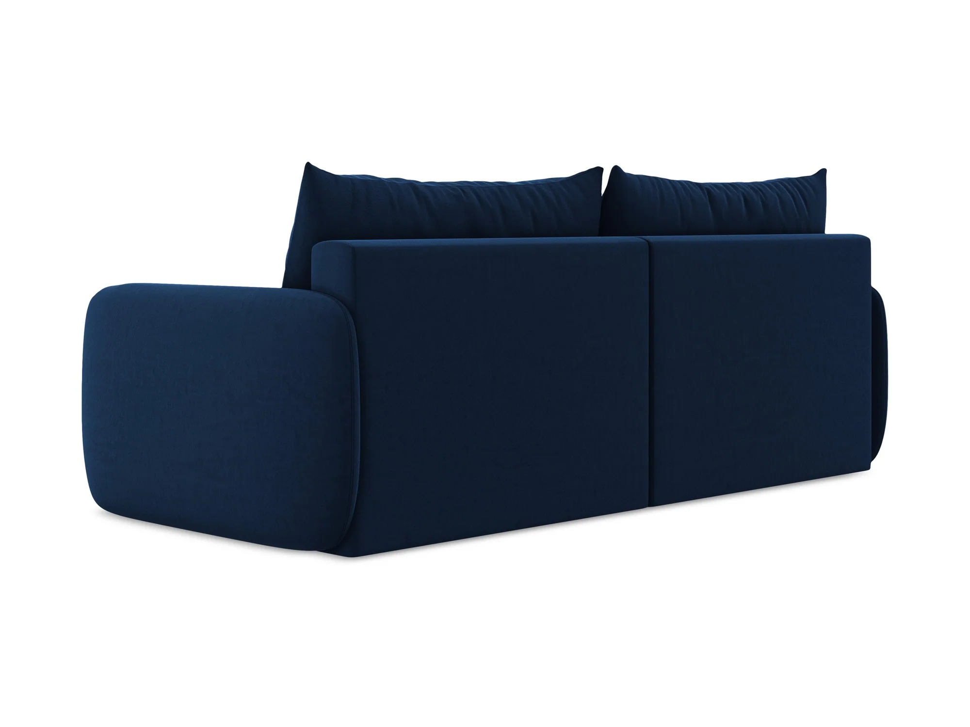 Sofa aksamitna 3-osobowa z funkcją spania KALENA granat królewski - Image 7