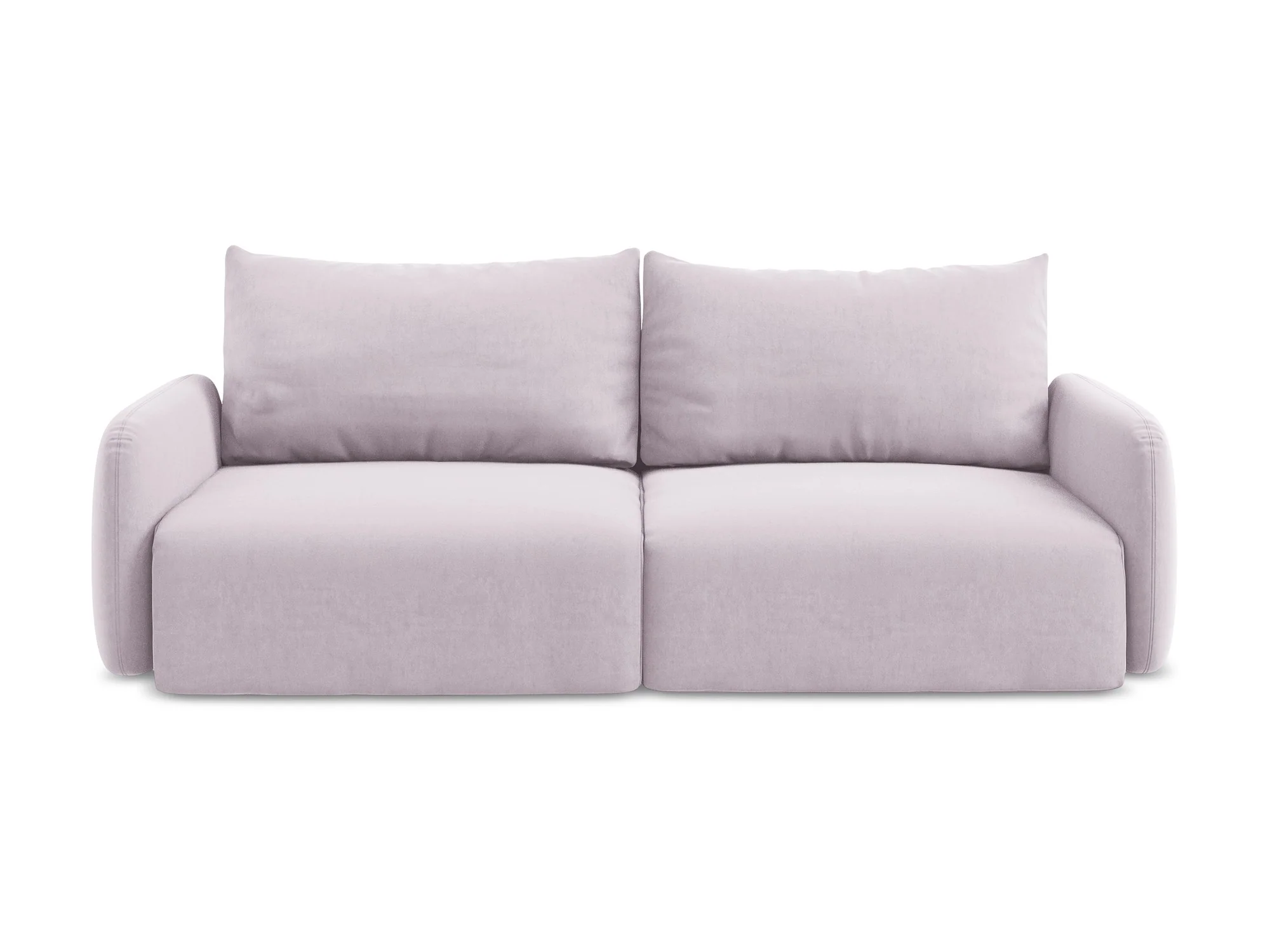 Sofa aksamitna 3-osobowa z funkcją spania KALENA lawendowy - Image 2