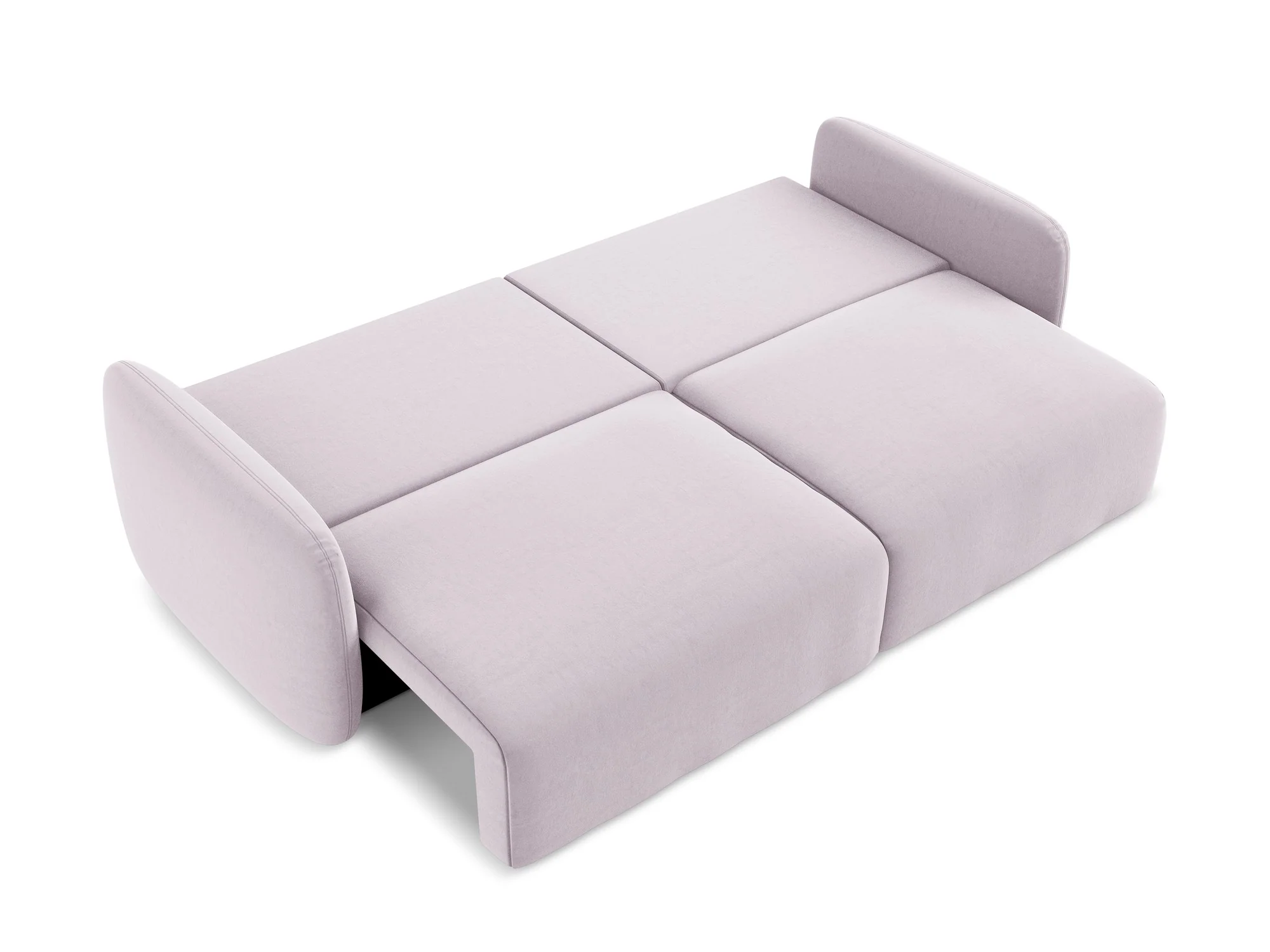 Sofa aksamitna 3-osobowa z funkcją spania KALENA lawendowy - Image 6