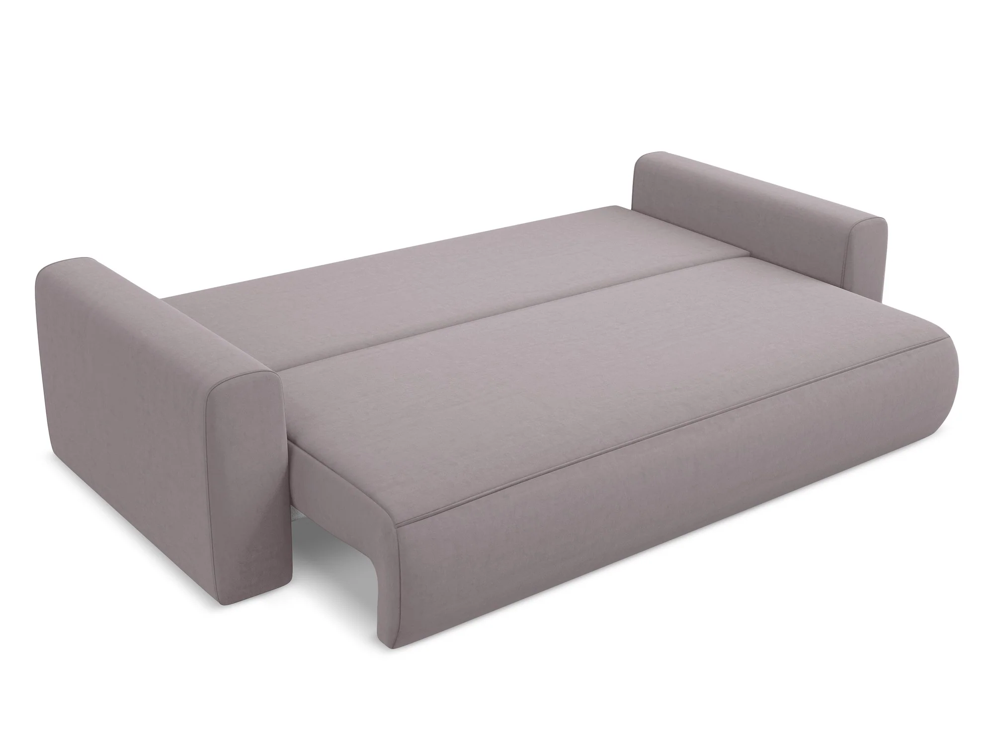Sofa aksamitna 3-osobowa z funkcją spania KAPUA lawendowy - Image 7