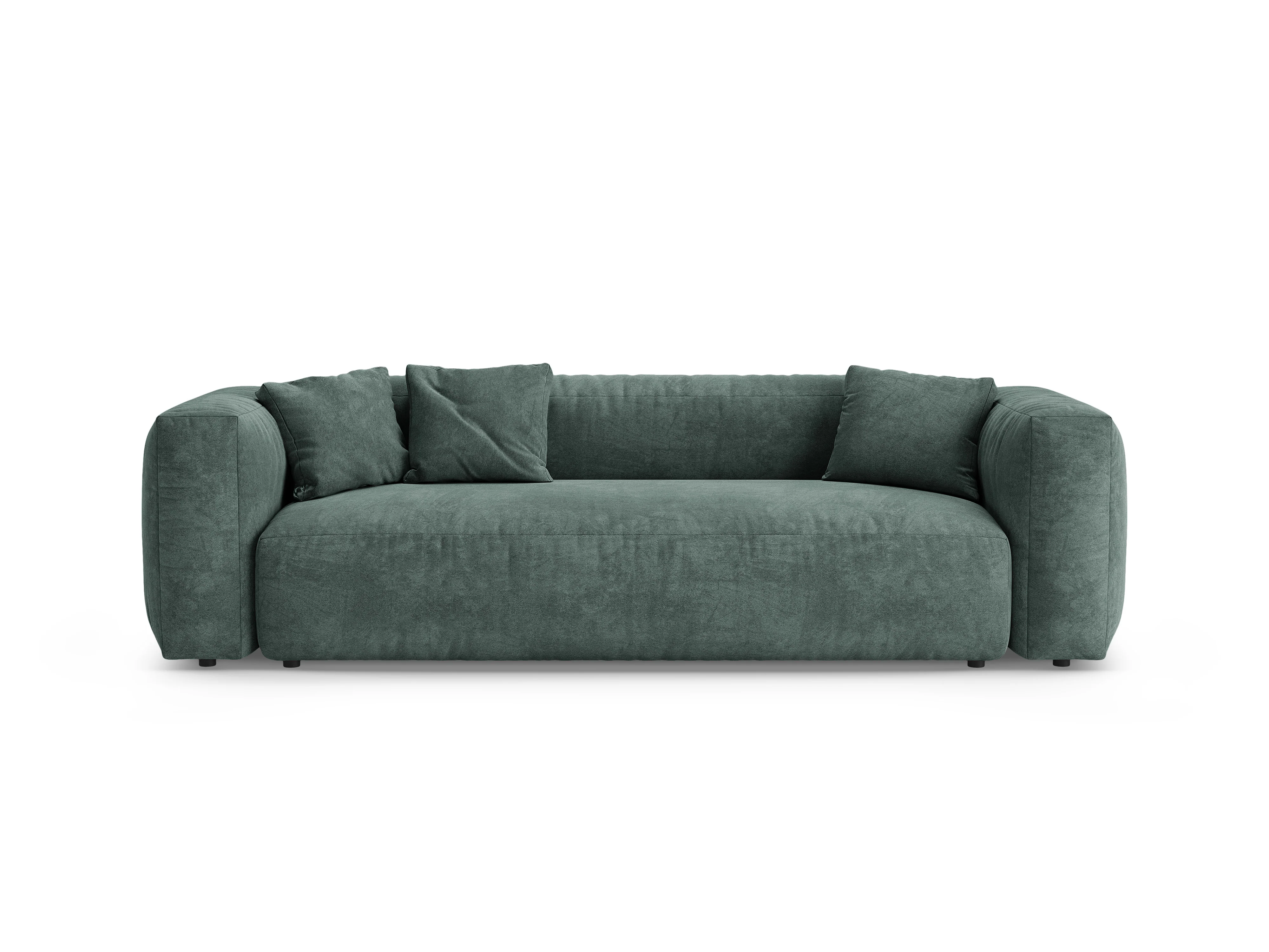 Sofa aksamitna 3-osobowa z funkcją spania MARTINA petrol - Image 5