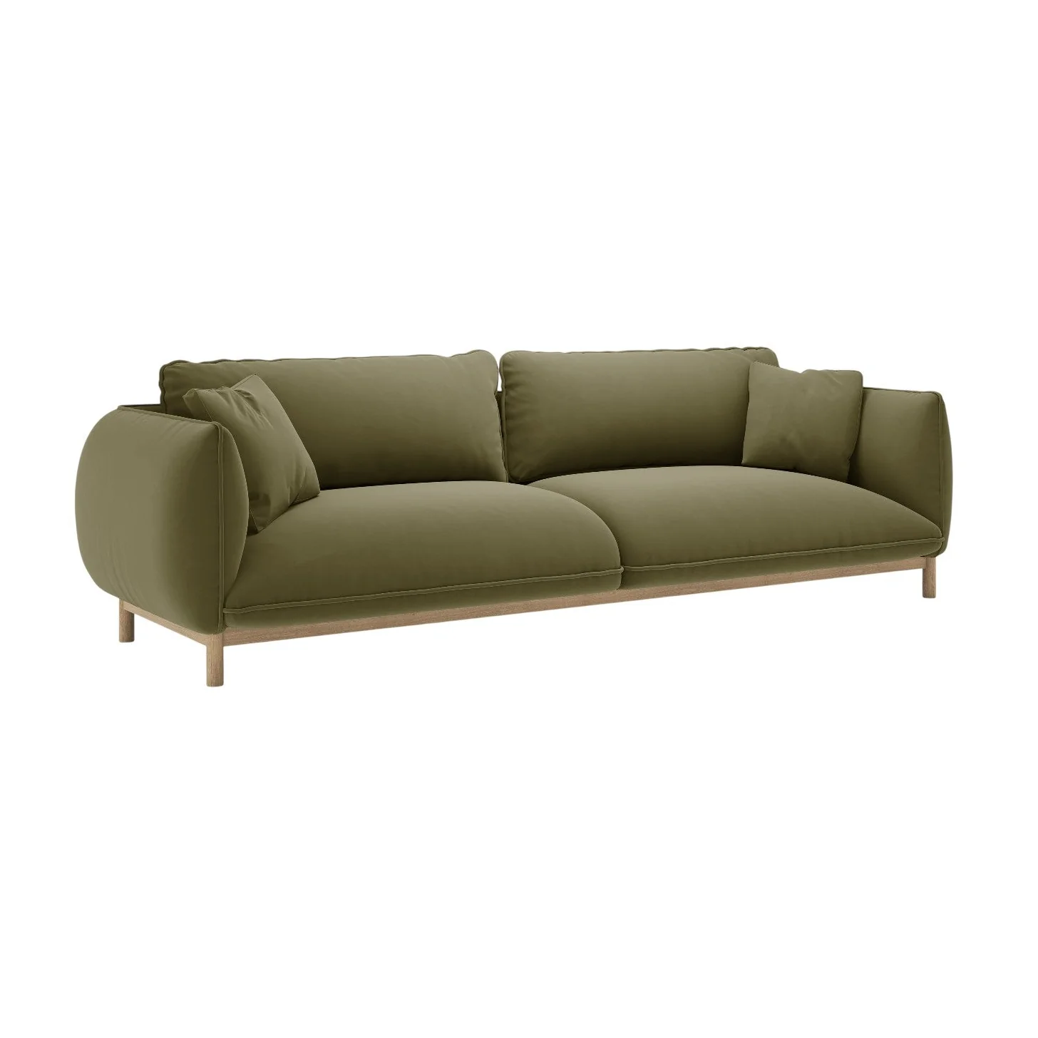 Sofa aksamitna 4-osobowa ADA jasnozielony