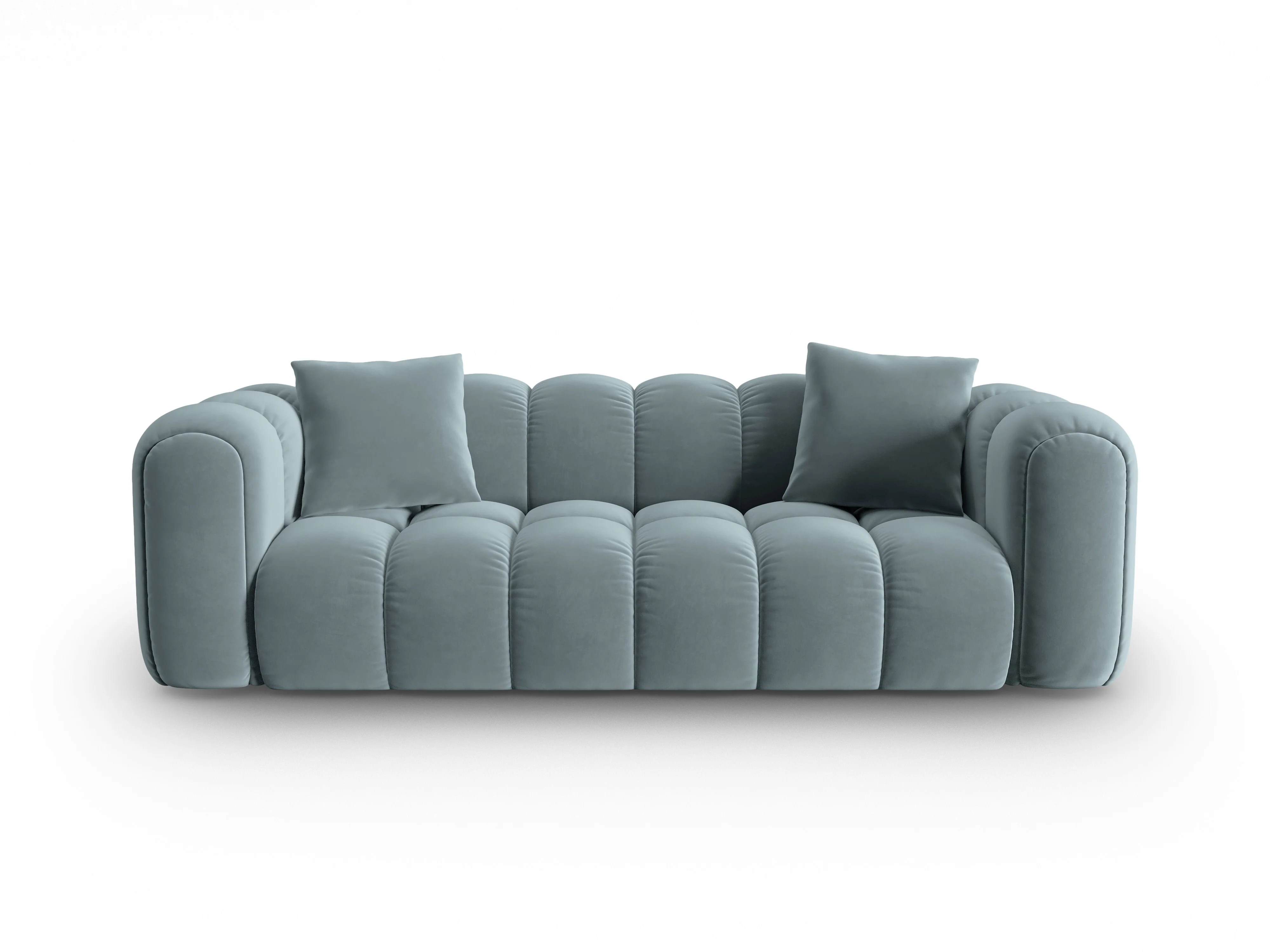 Sofa aksamitna 4-osobowa ASTRO jasnoniebieski - Image 2