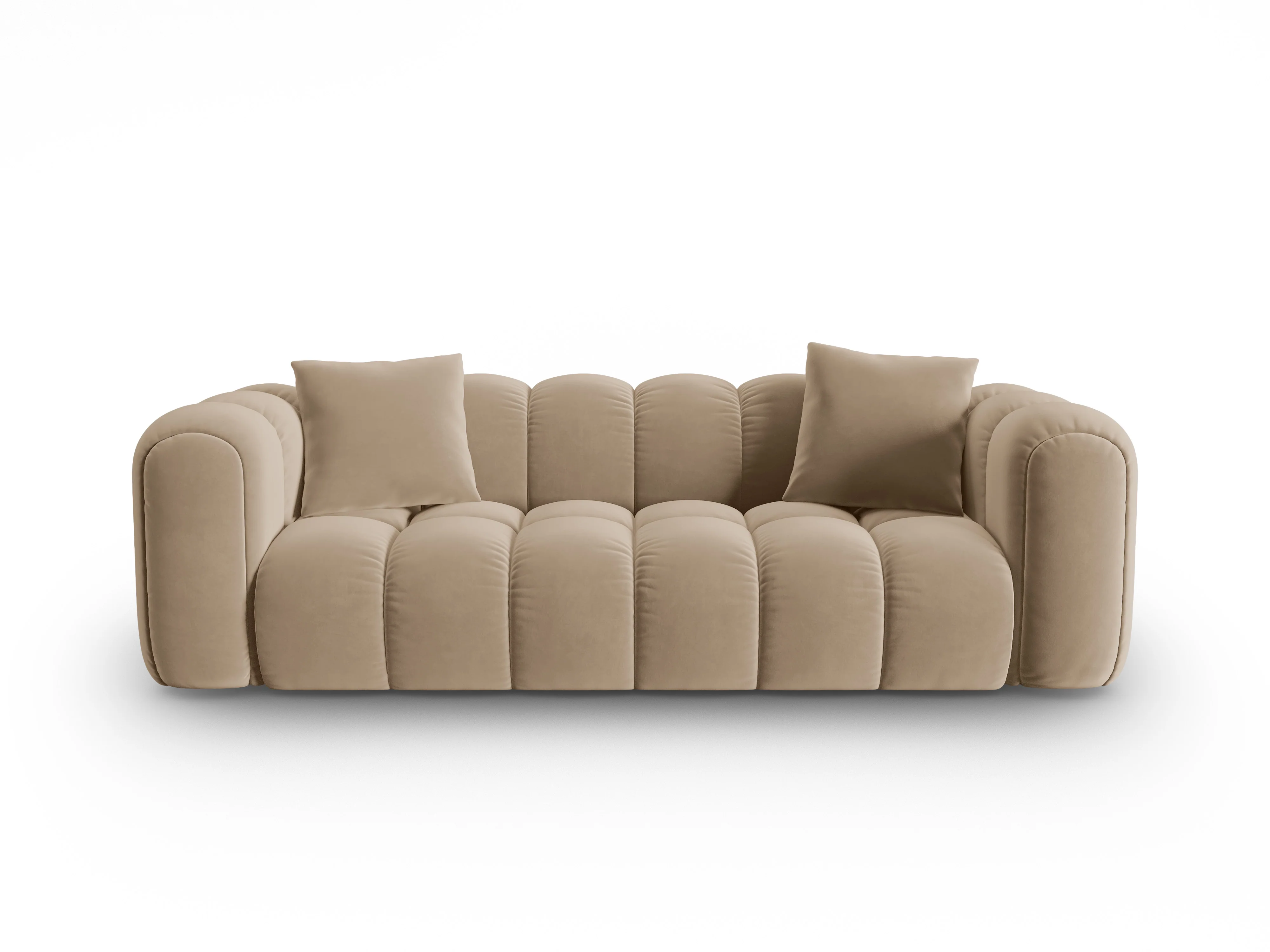 Sofa aksamitna 4-osobowa ASTRO piaskowy - Image 2