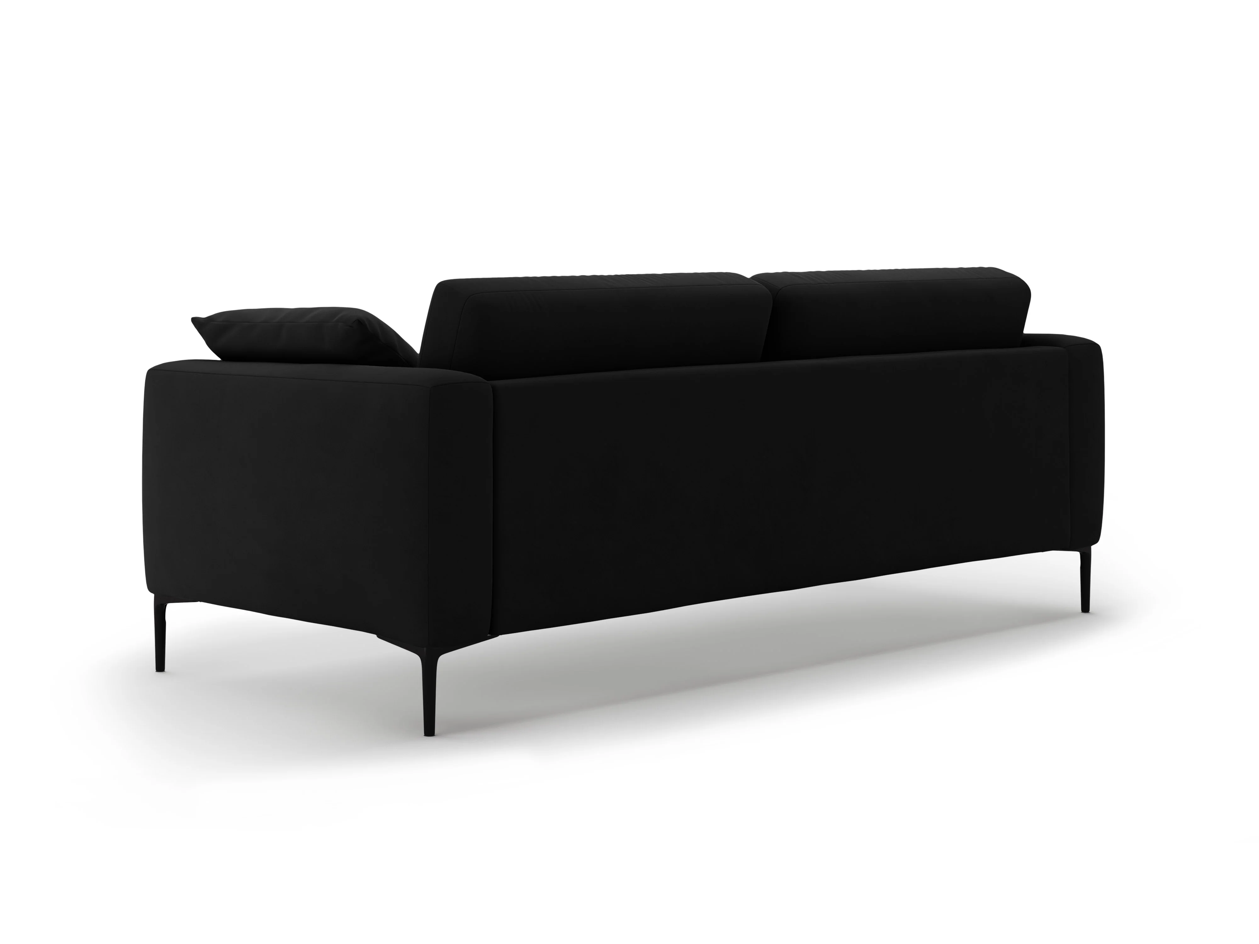 Sofa aksamitna 4-osobowa BEMY czarny - Image 5