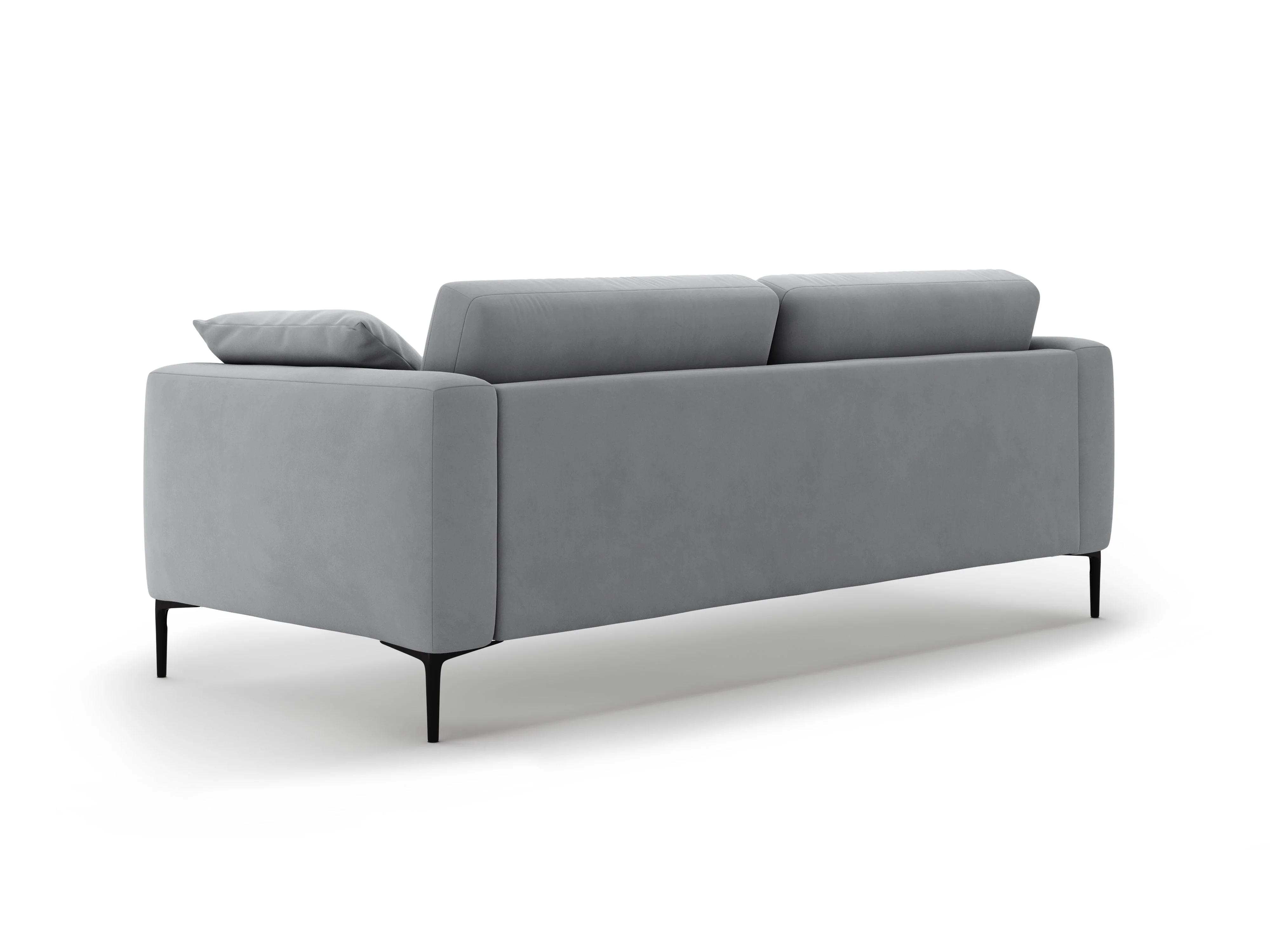Sofa aksamitna 4-osobowa BEMY szary - Image 5