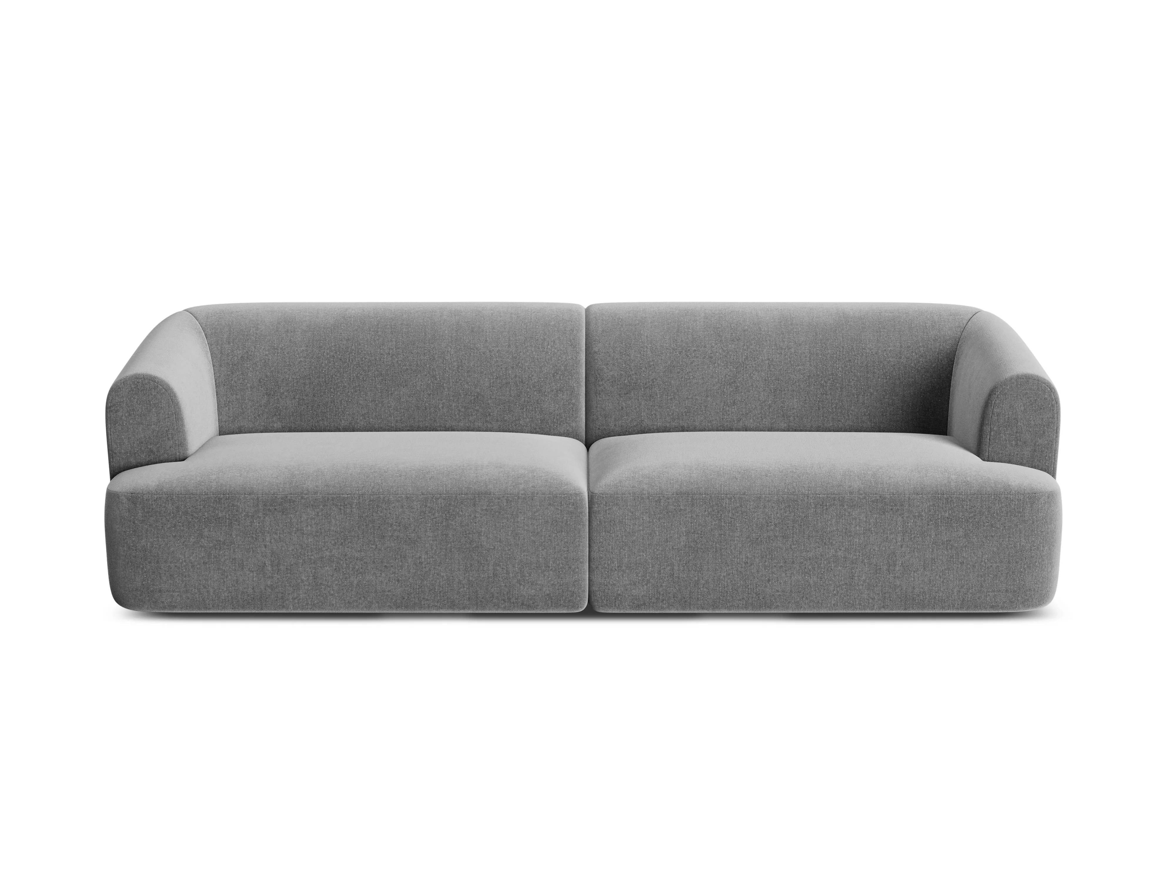 Sofa aksamitna 4-osobowa CAMPI szary - Image 3