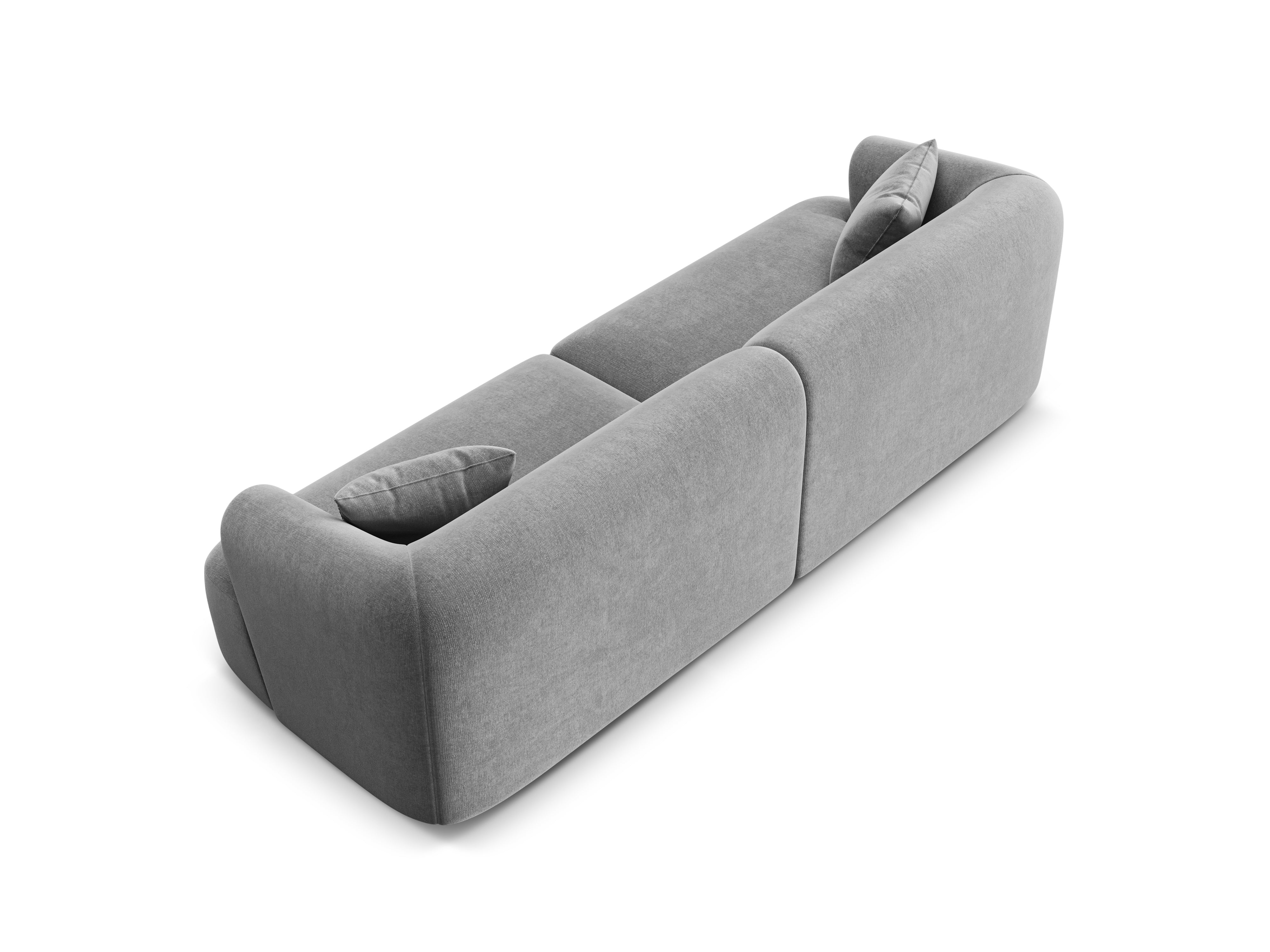 Sofa aksamitna 4-osobowa CAMPI szary - Image 4