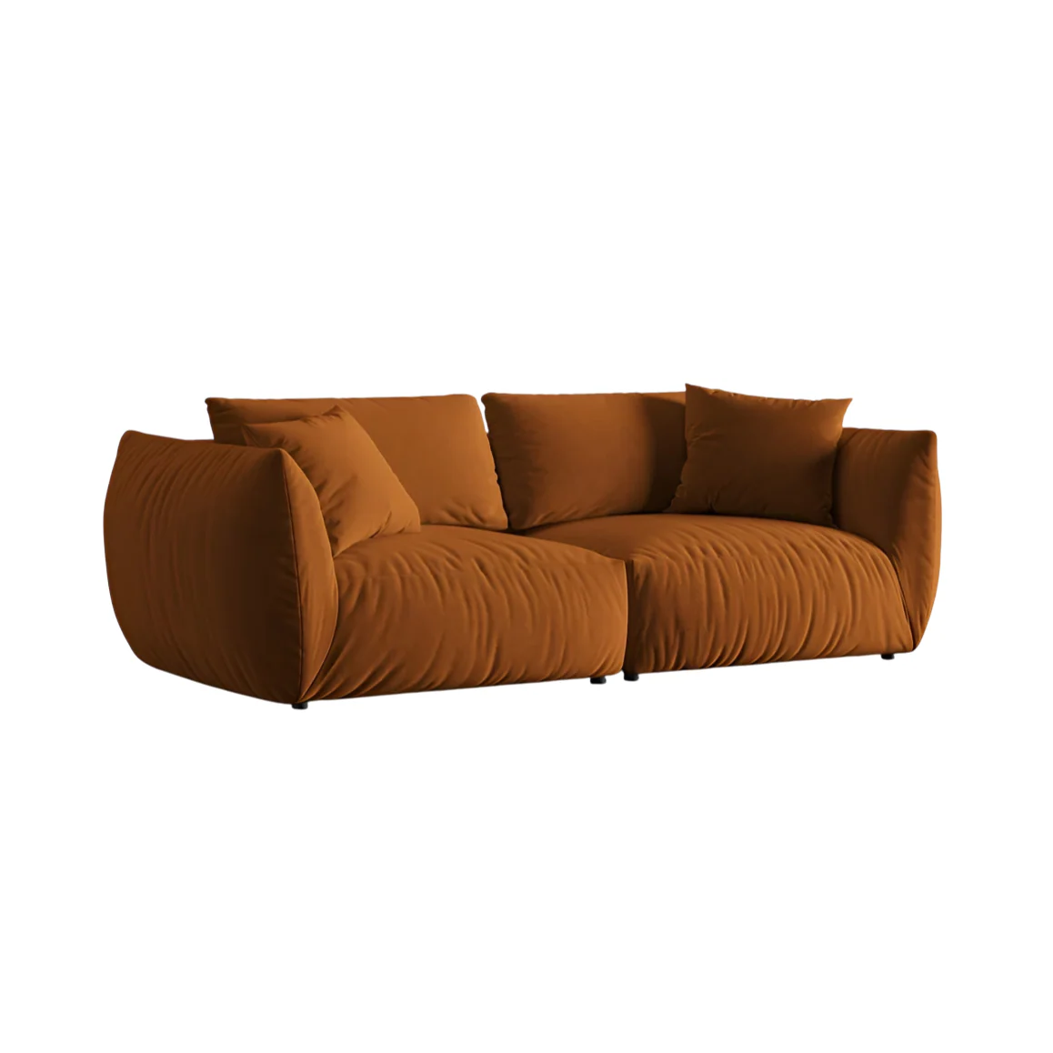 Sofa aksamitna 4-osobowa CHRIS terracotta