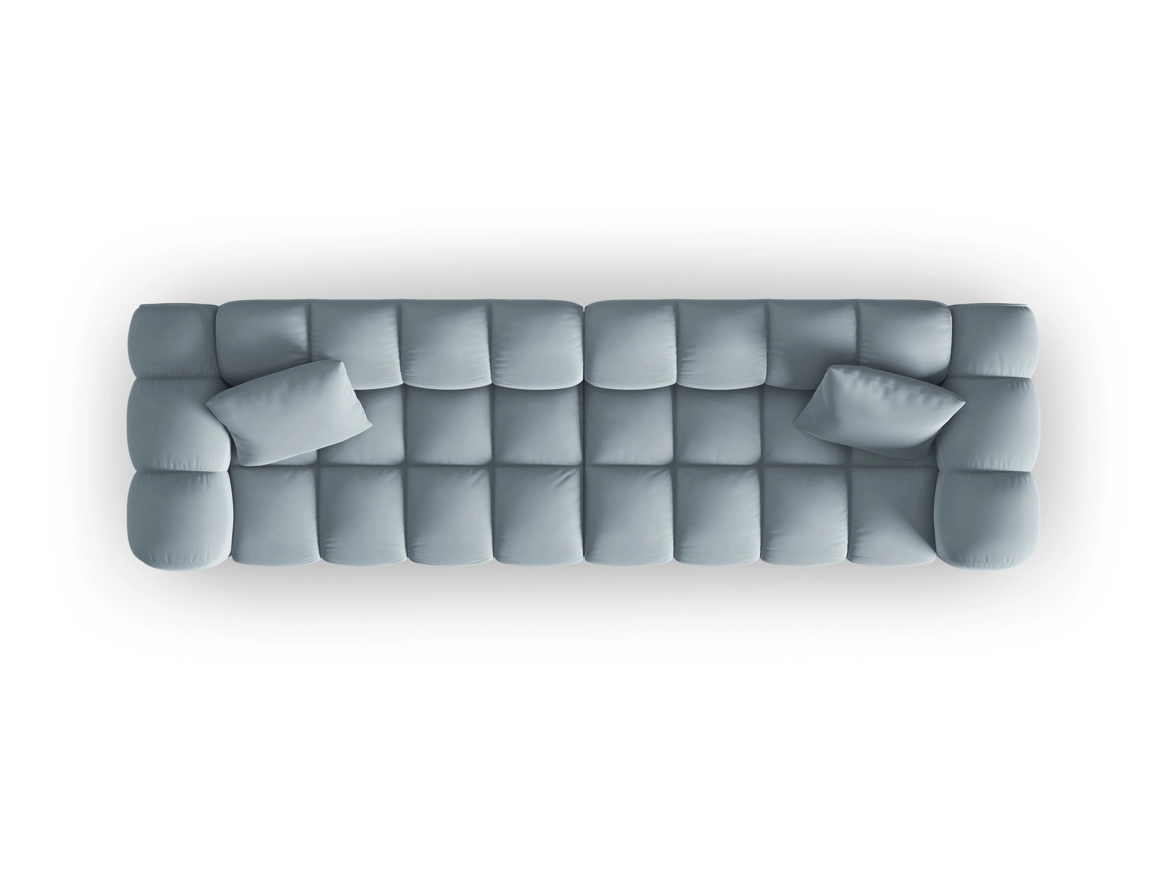 Sofa aksamitna 4-osobowa HALLEY jasnoniebieski - Image 5